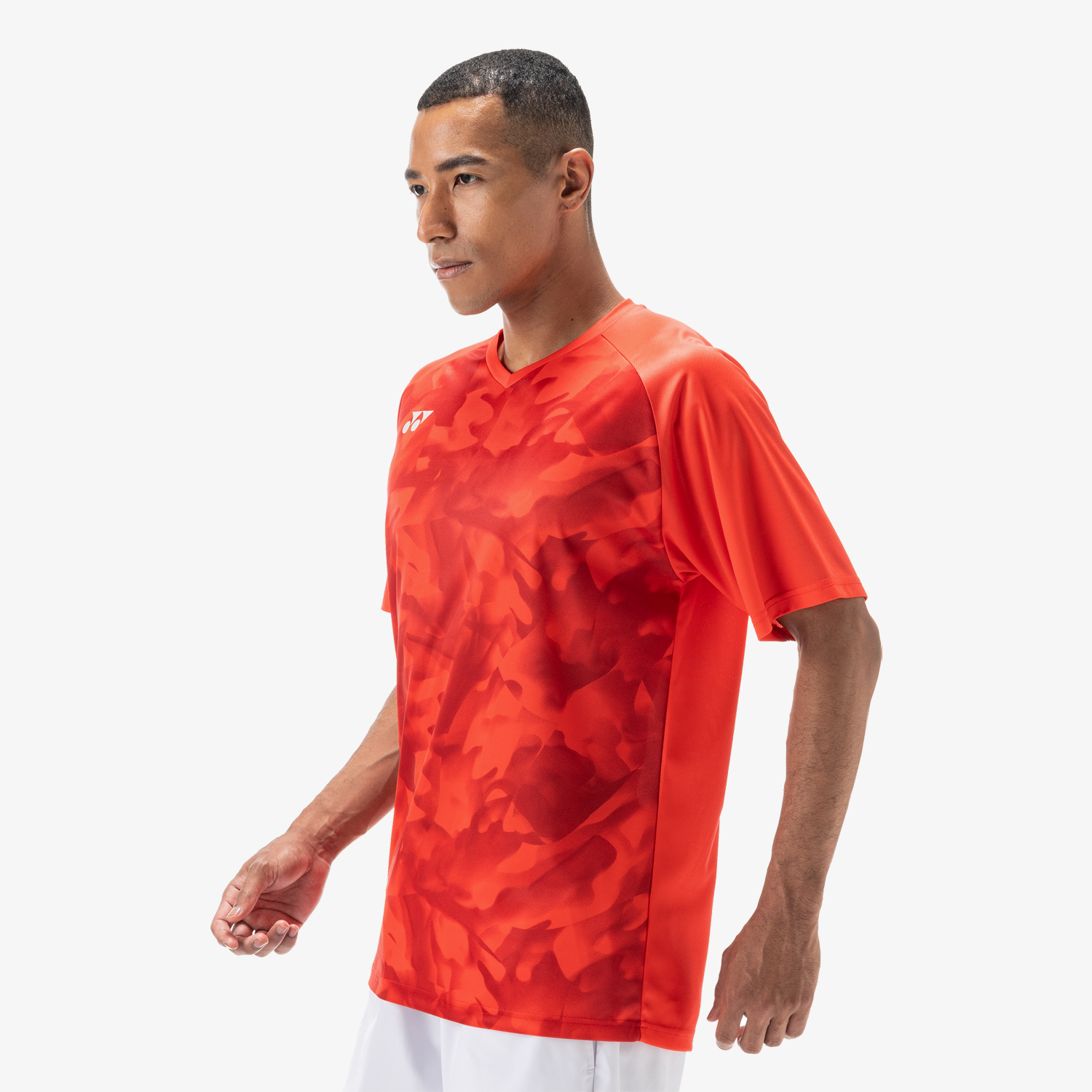 Yonex YM0033 Men's Crew Neck T-Shirt - Breathable, Comfortable & Lightweight - Pearl Red - Perfect for Tennis, Badminton & Casual Wear