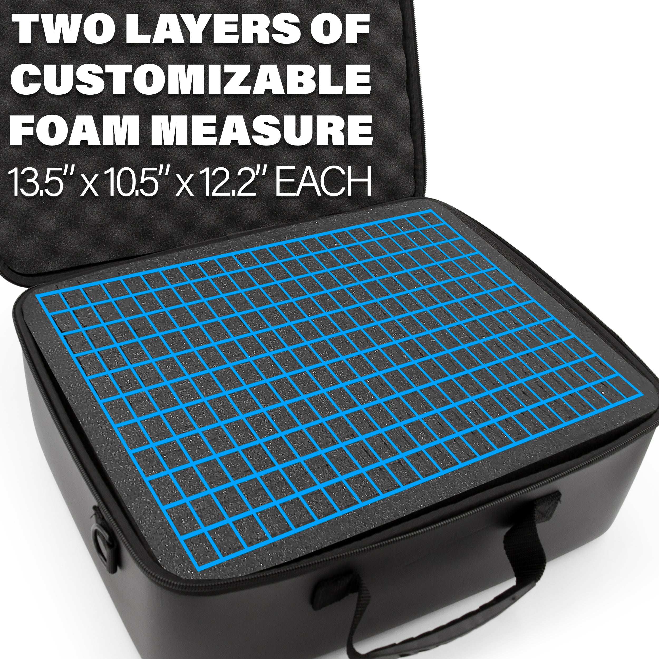 CASEMATIX Travel Case for Hercules DJControl Inpulse 200 MK2 DJ Controller - Customizable Dual Layer Foam Protection with Carry Handle | Perfect for DJ Gigs, Studio Sessions & Travel