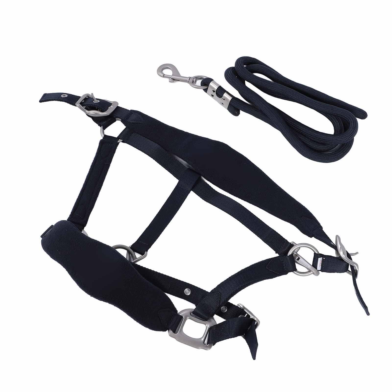 Professional Adjustable Horse Training Halter & Leash - Safe for Daily Use, Size M - Perfect for Equestrian Training, Trail Riding, and Stable Management