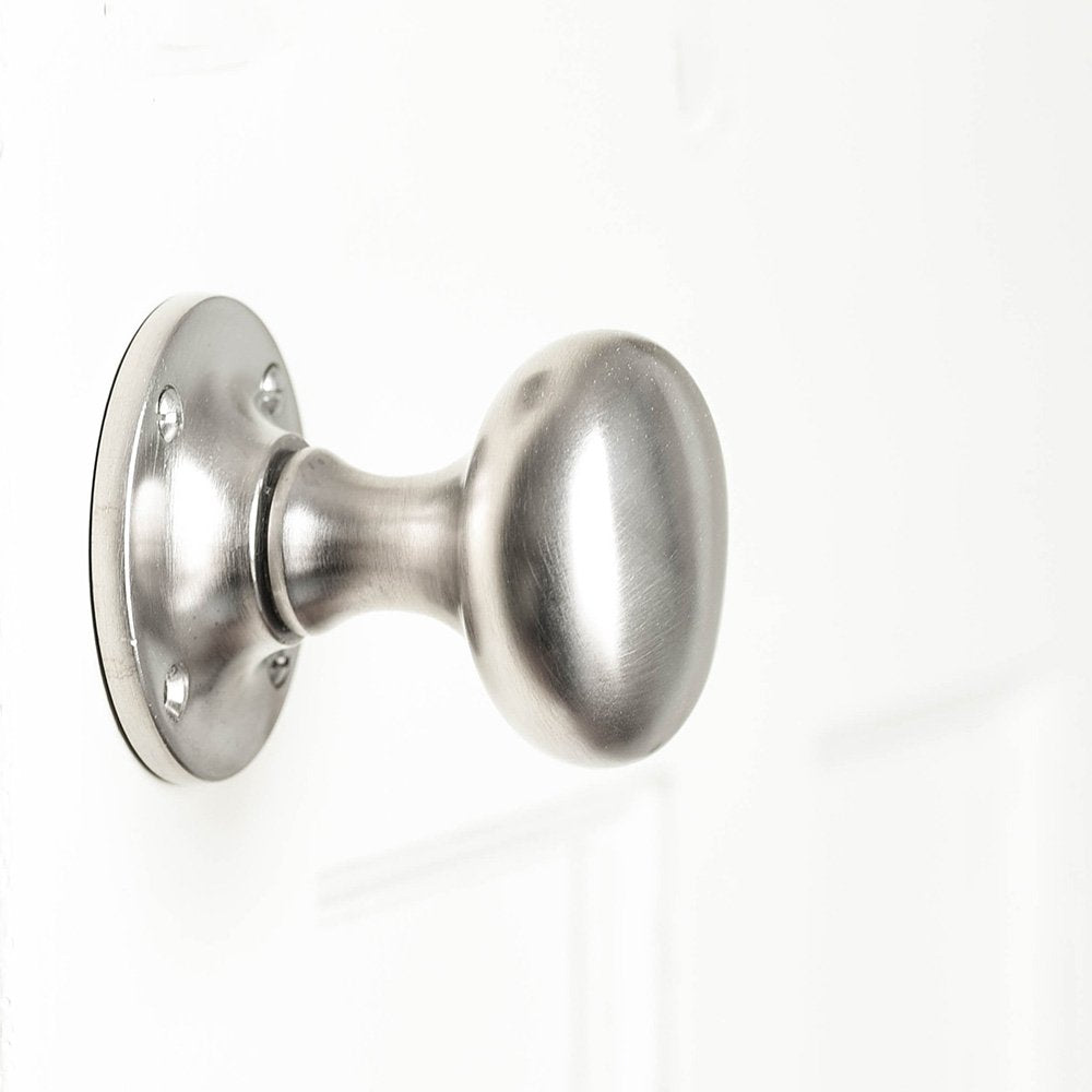 Satin Nickel Door Knobs - Soft Cushion Grip for Bedroom & Closet - Smooth Finish & Easy Installation - Perfect for Home, Office & Interior Decor
