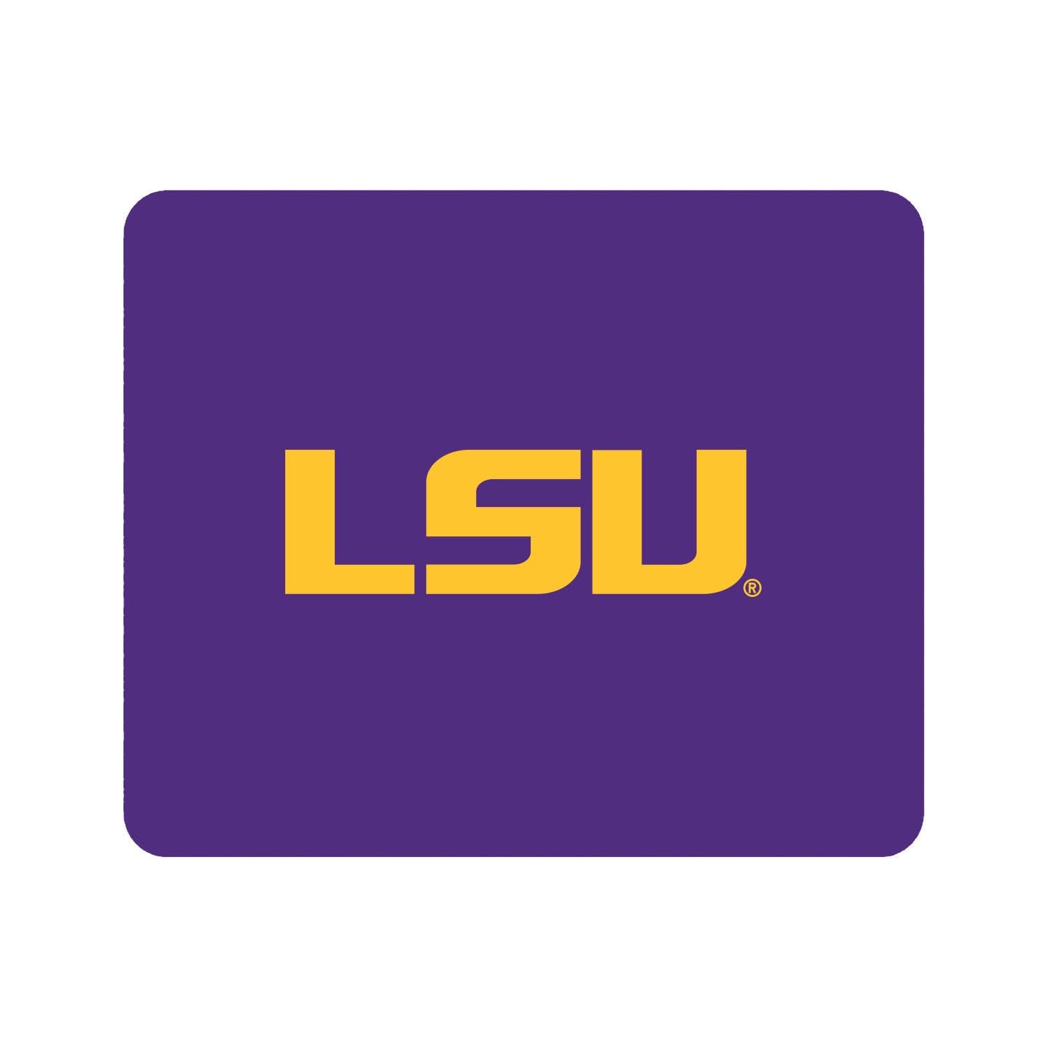 Louisiana State University LSU Mouse Pad - Non-Slip Fabric Gaming Mousepad with Floral White Design for Office, Home & Gaming Use