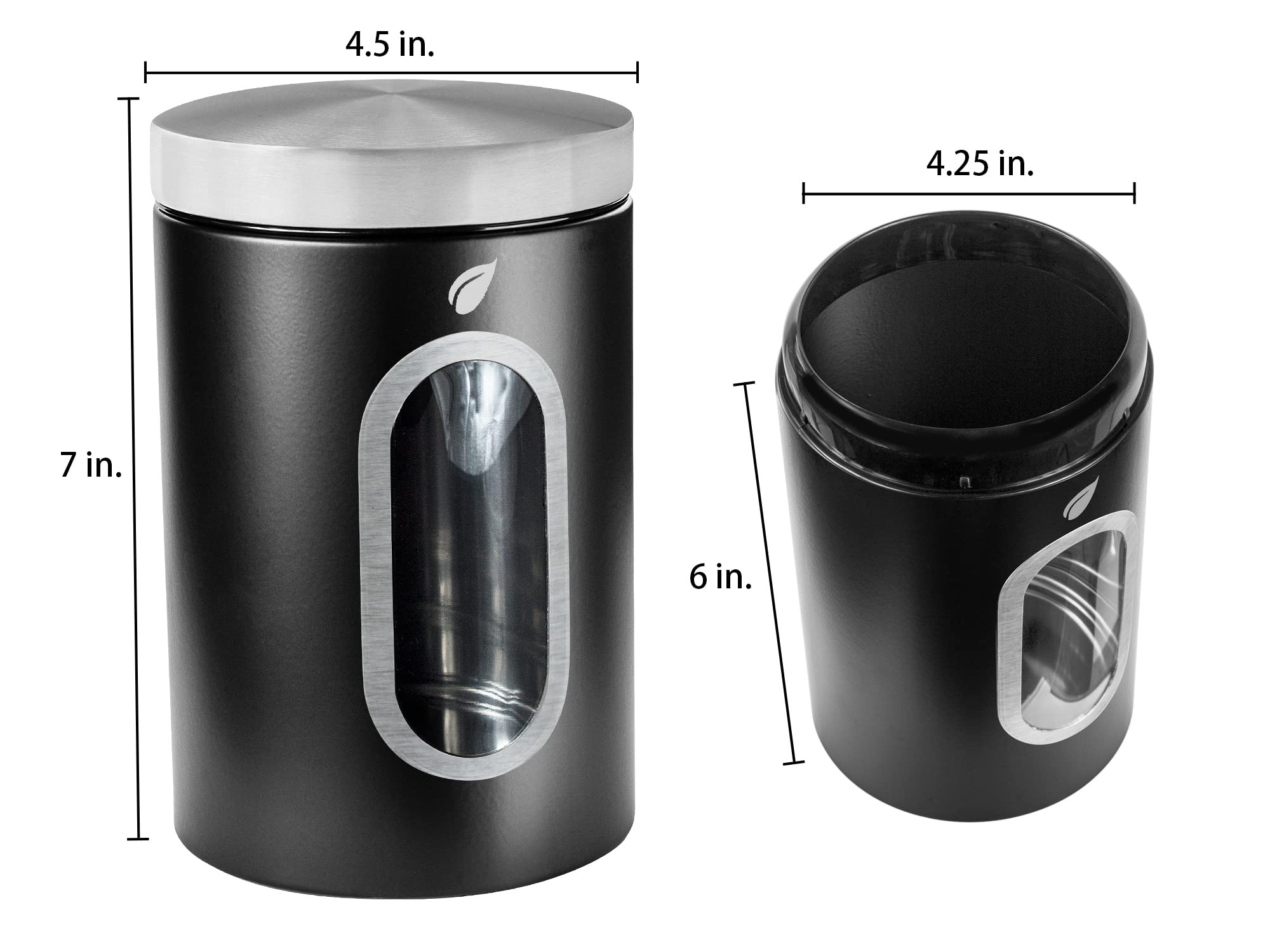 Modern Kitchen Canister Set of 3 - Airtight Food Storage for Baking & Spices | Wedding Gift Idea