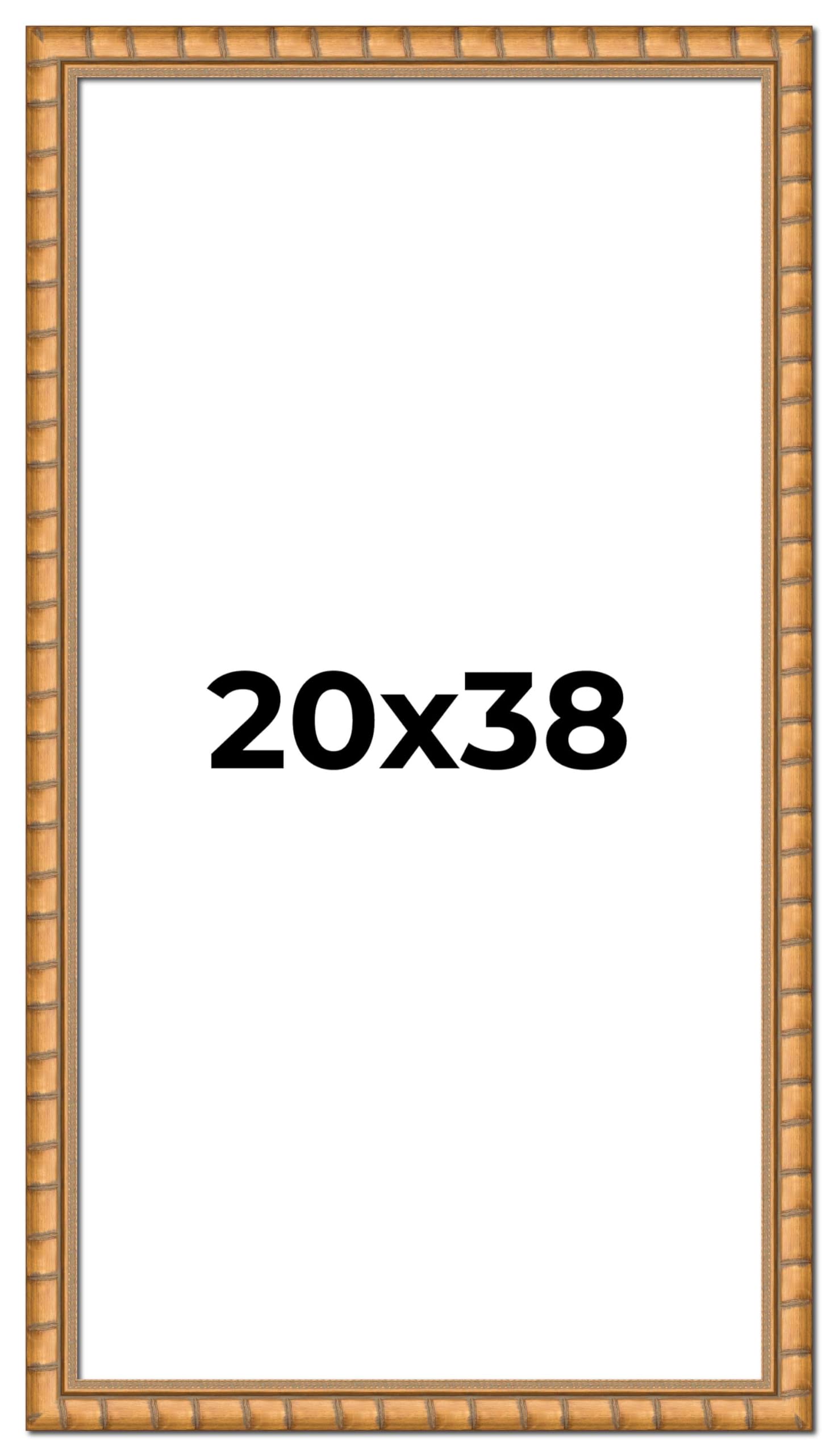 20x38 Inch Gold Real Wood Picture Frame - 1.5