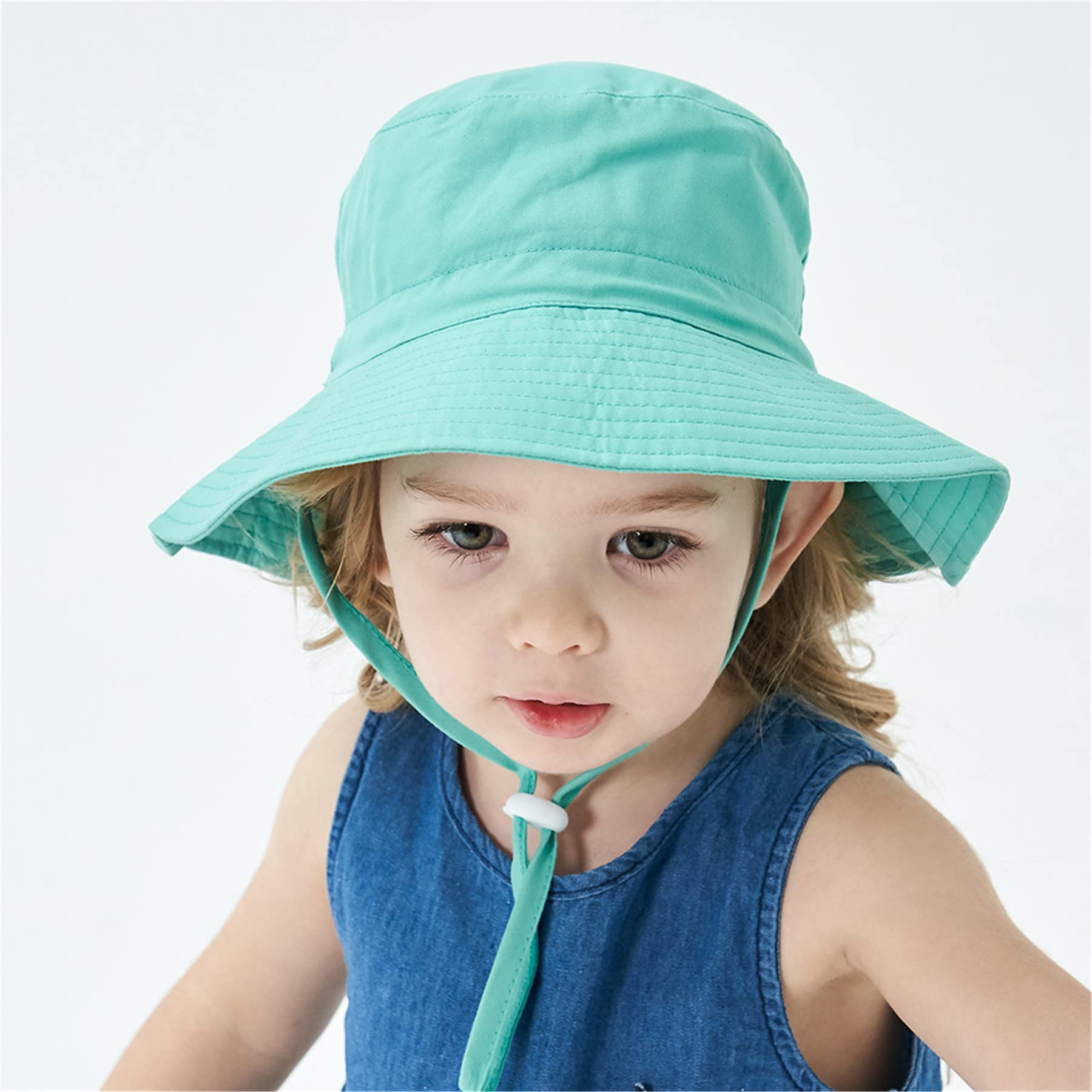 UPF 50+ Baby Sun Hat with Wide Brim - UV Protective Toddler Bucket Hat for Boys & Girls - Summer Beach Hat for Outdoor Play, Swimming, Park & Travel