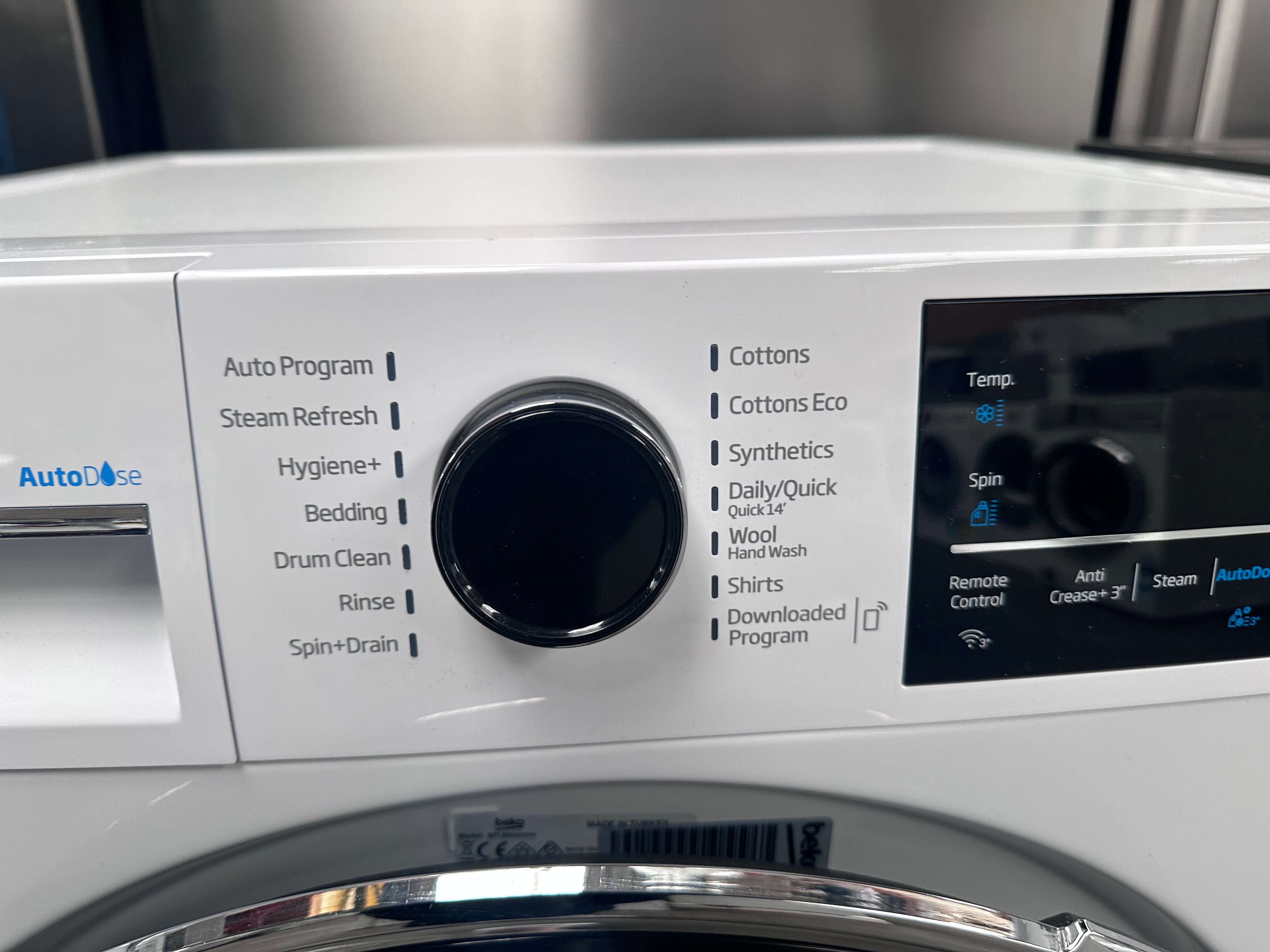 Beko 9kg Autodose WiFi Connected Washing Machine with Steam - BFLB904ADW [Factory Refurbished] - Perfect for Smart Homes & Laundry Rooms