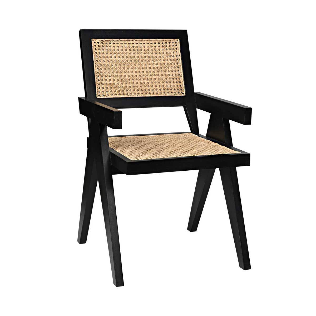Jaake Rattan Dining Chair - Natural Wicker Patio Chair for Indoor & Outdoor Use - Perfect for Dining Room, Garden, and Poolside