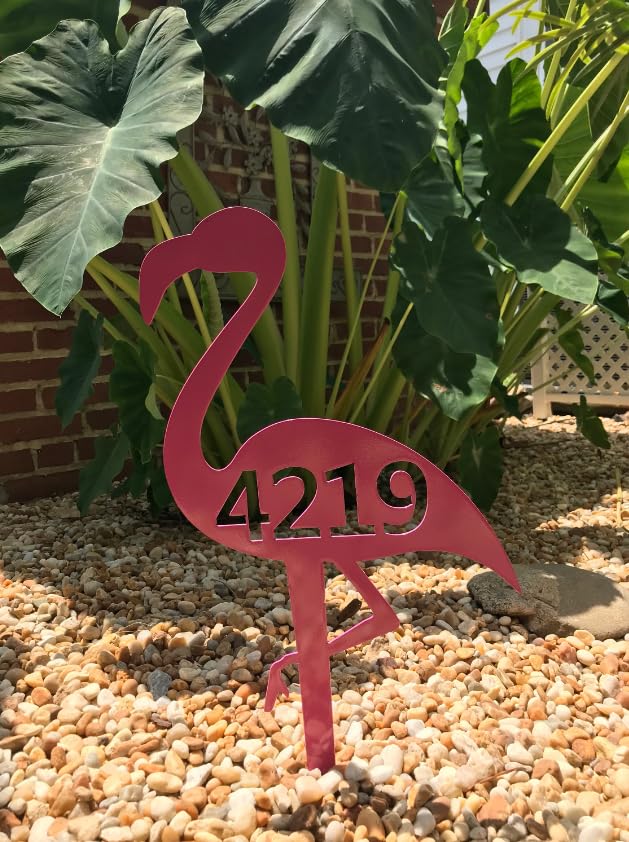 Custom Flamingo Address Sign - 27
