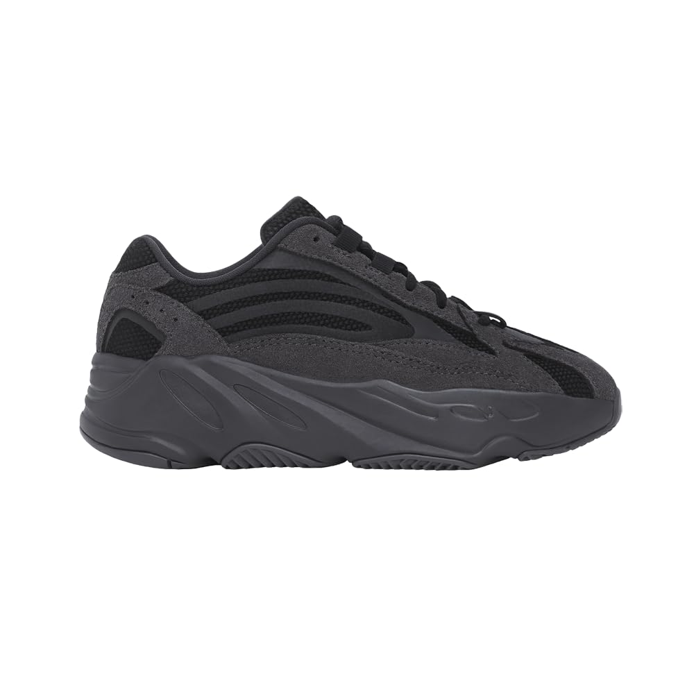 adidas Kids Boys Yeezy Boost 700 V2 Lace Up Sneakers - Black | Comfortable Casual Shoes for Boys | Perfect for School, Playground & Daily Wear