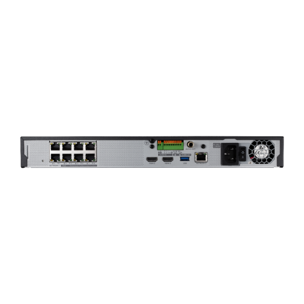 Samsung Wisenet 8 Channel 4K NVR with Dual HDD Bays - XRN 815S Network Video Recorder for Home & Business Security Surveillance System