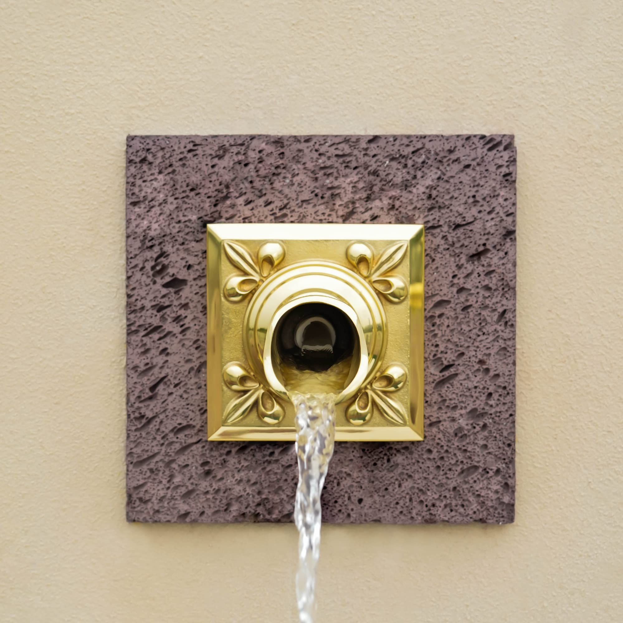 Exquisite Solid Brass Handcrafted Waterfall Spout - Luxury Landscape Fountain Spout & Scupper for Pools, Ponds, Water Walls | Perfect for Outdoor Garden Decor, Zen Water Features, and Upscale Backyard Waterfalls