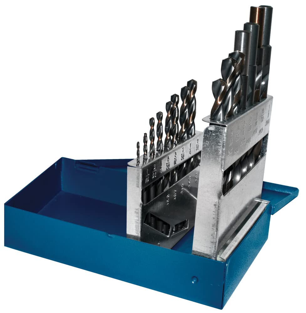 Century Drill & Tool 25230 15-Piece Parabolic Drill Bit Set with Charger | Made in USA | Perfect for Woodworking, Metal Drilling & DIY Home Projects
