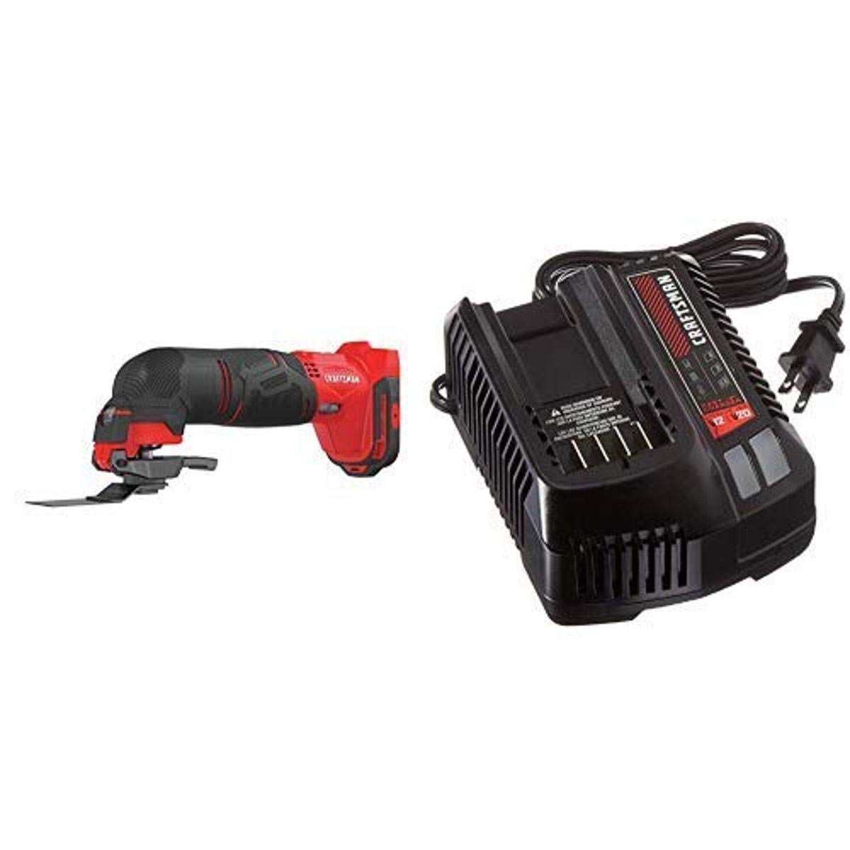 CRAFTSMAN V20 Cordless Oscillating Multi-Tool Kit with Fast Charger (CMCE500B & CMCB104) - Perfect for DIY Projects, Woodworking, and Home Renovations