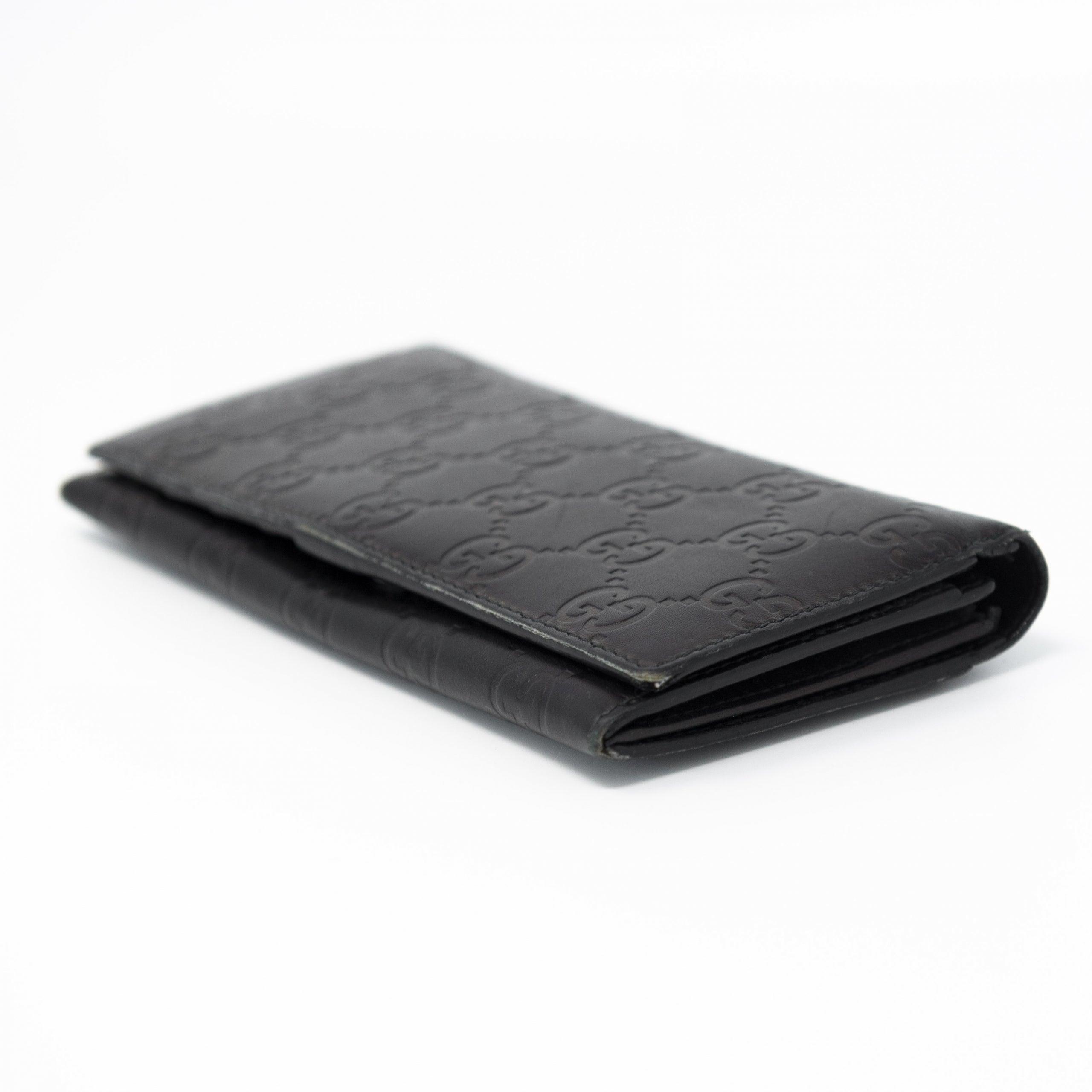 Gucci GG Monogram Brown Leather Continental Long Wallet for Men - Stylish & Durable Designer Bifold Wallet for Everyday Use & Travel