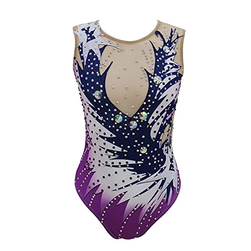 Competitive Synchronized Swimming Suits for Girls - High-Performance Training Leotards in Stage Purple | Perfect for Swim Meets, Water Ballet & Dance Performances