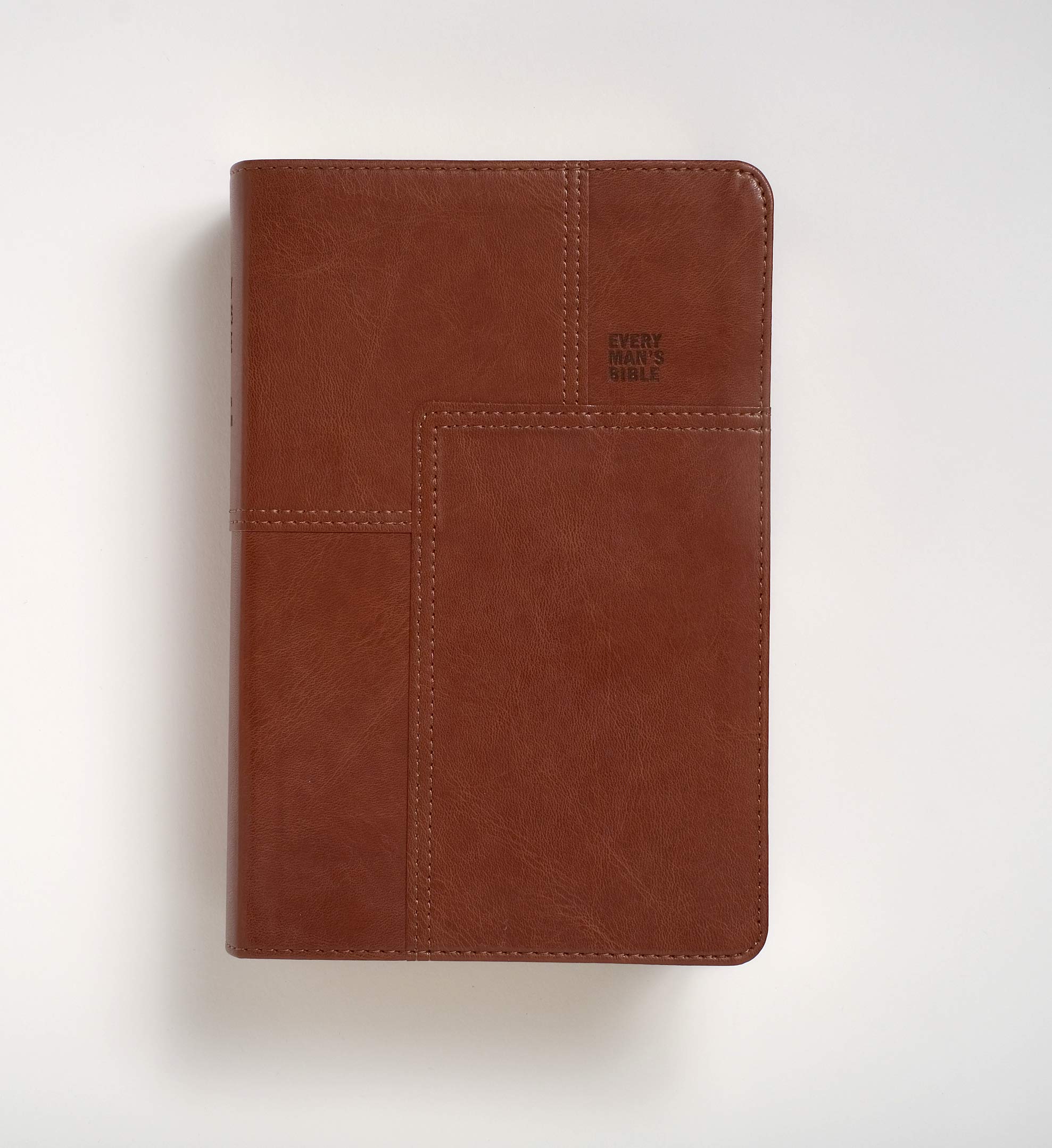 Every Man's Bible NLT - Deluxe Messenger Edition LeatherLike Brown | Study Bible for Men with Notes, Charts & Book Introductions | Perfect for Devotionals, Bible Study & Gifts