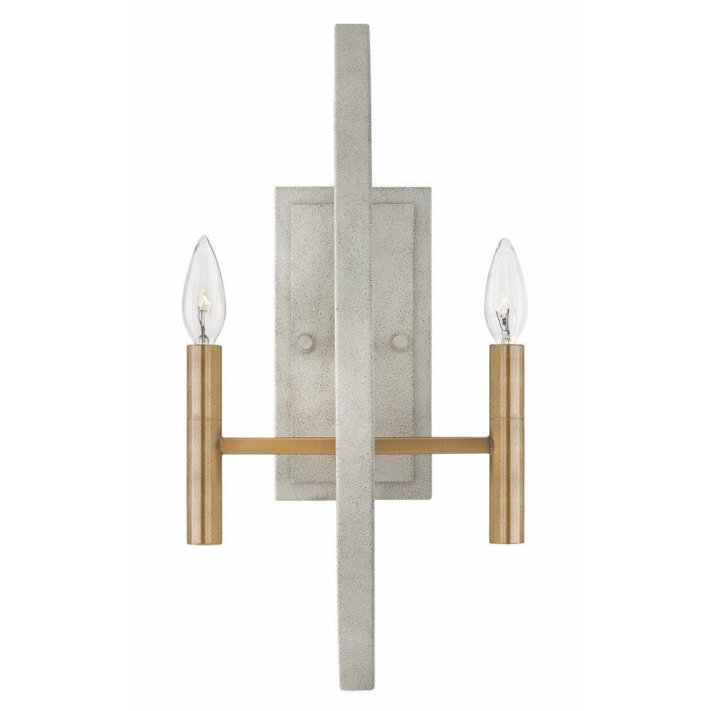 Modern Farmhouse Steel 2-Light Candle Wall Sconce - 20