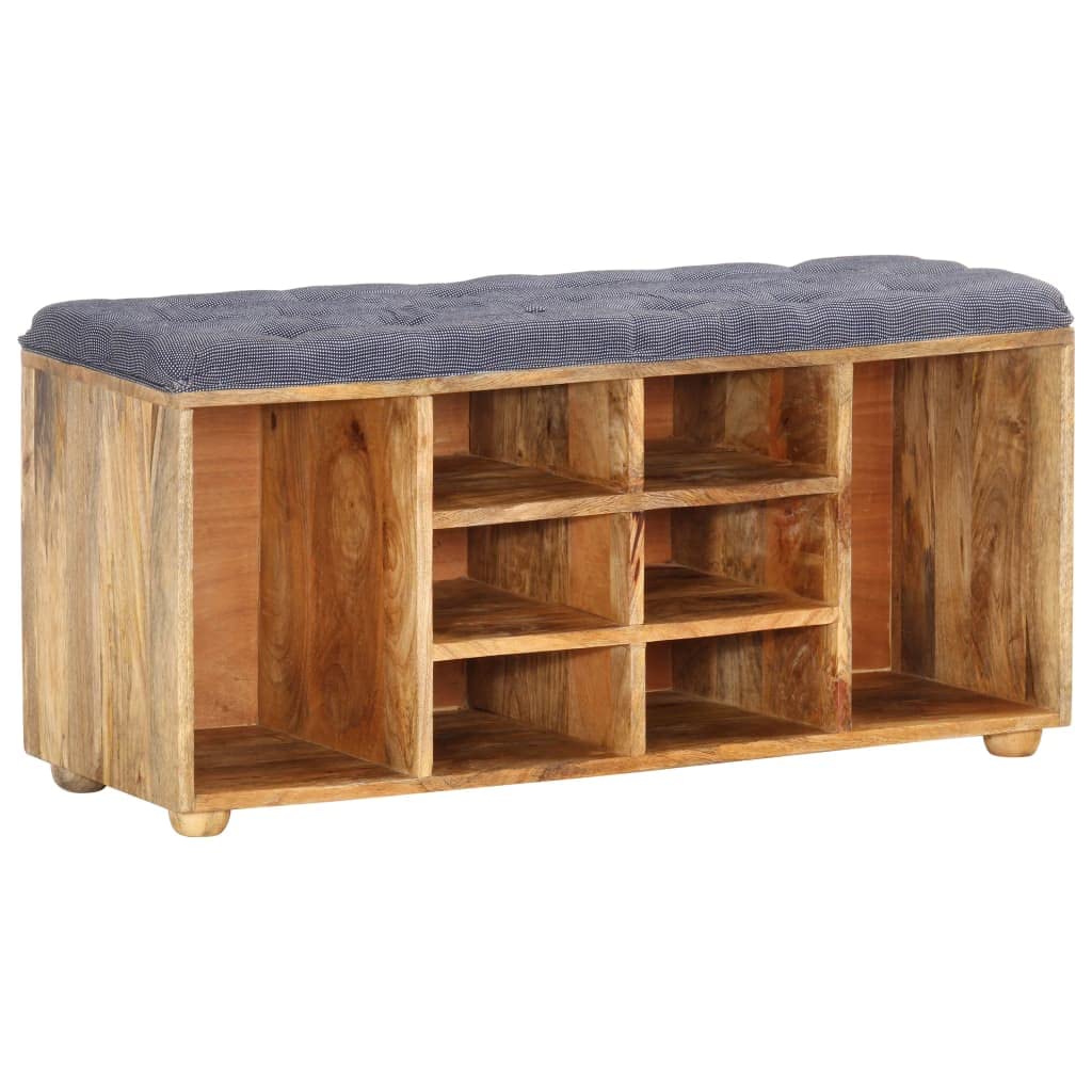 vidaXL Wooden Hall Bench with Shelves & Storage Compartments - Entryway Bench for Living Room, Bedroom & Hallway - Farmhouse Style Storage Bench for Shoes, Coats & Home Organization