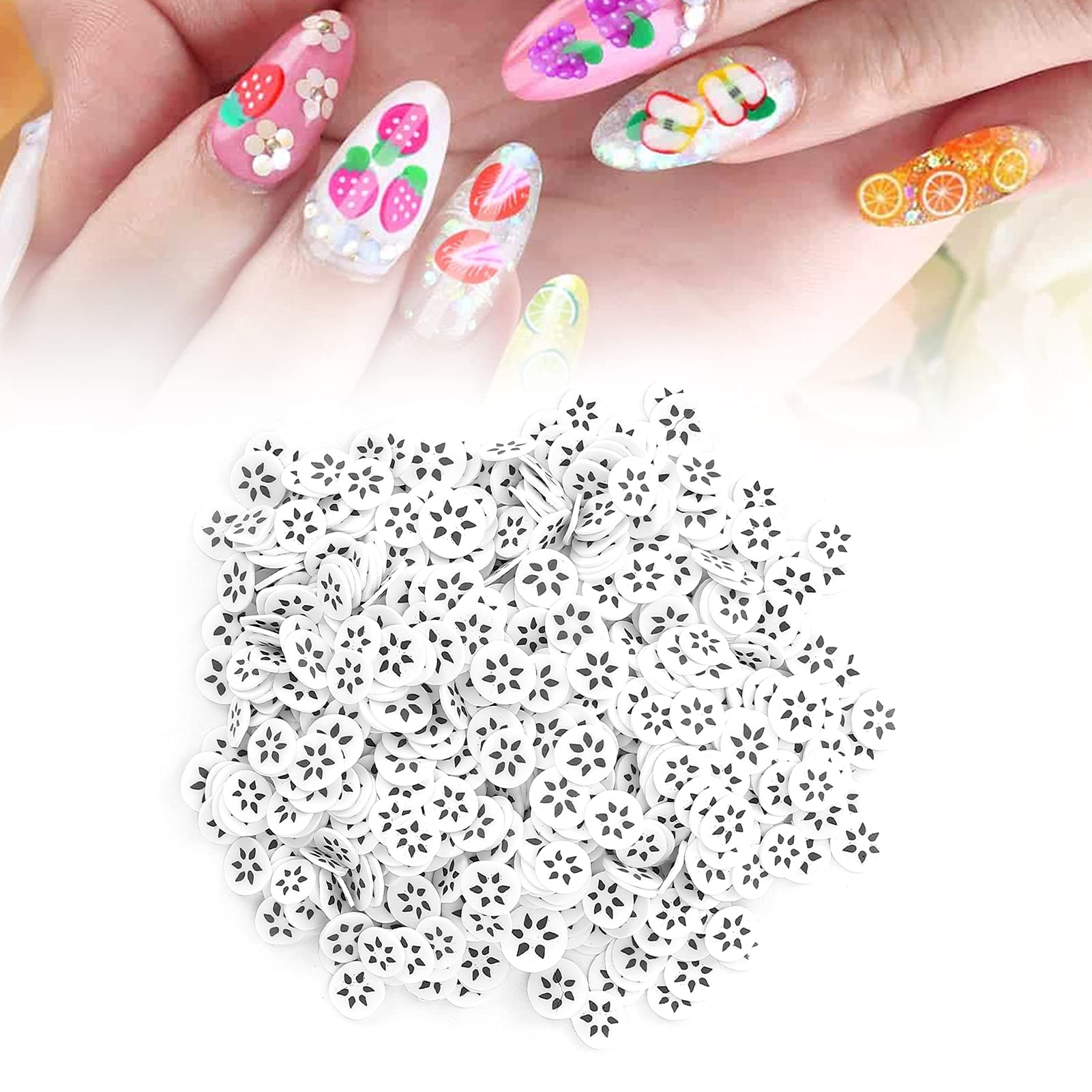 Fruit Nail Art Slices - Polymer Clay Nail Decorations for DIY Manicures, Phone & Glasses Accessories - 10G Pack (White Banana) | Perfect for Nail Art, Jewelry Making & Craft Projects