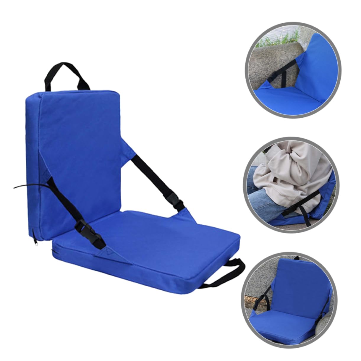BIUDECO Ergonomic Bench Cushion - Comfortable Outdoor Seat Pad with Padded Backrest - Perfect for Camping, Beach, Stadium, Picnics, and Outdoor Leisure Activities - Supports Back for Long Sitting Comfort