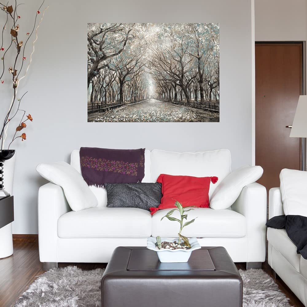 Premium Large Canvas Wall Art - 32x24 Inch Modern Abstract Painting for Bedroom & Living Room Decor | Handmade by Artist Frank Parson | Perfect for Home Office, Hotel, or Gallery Display