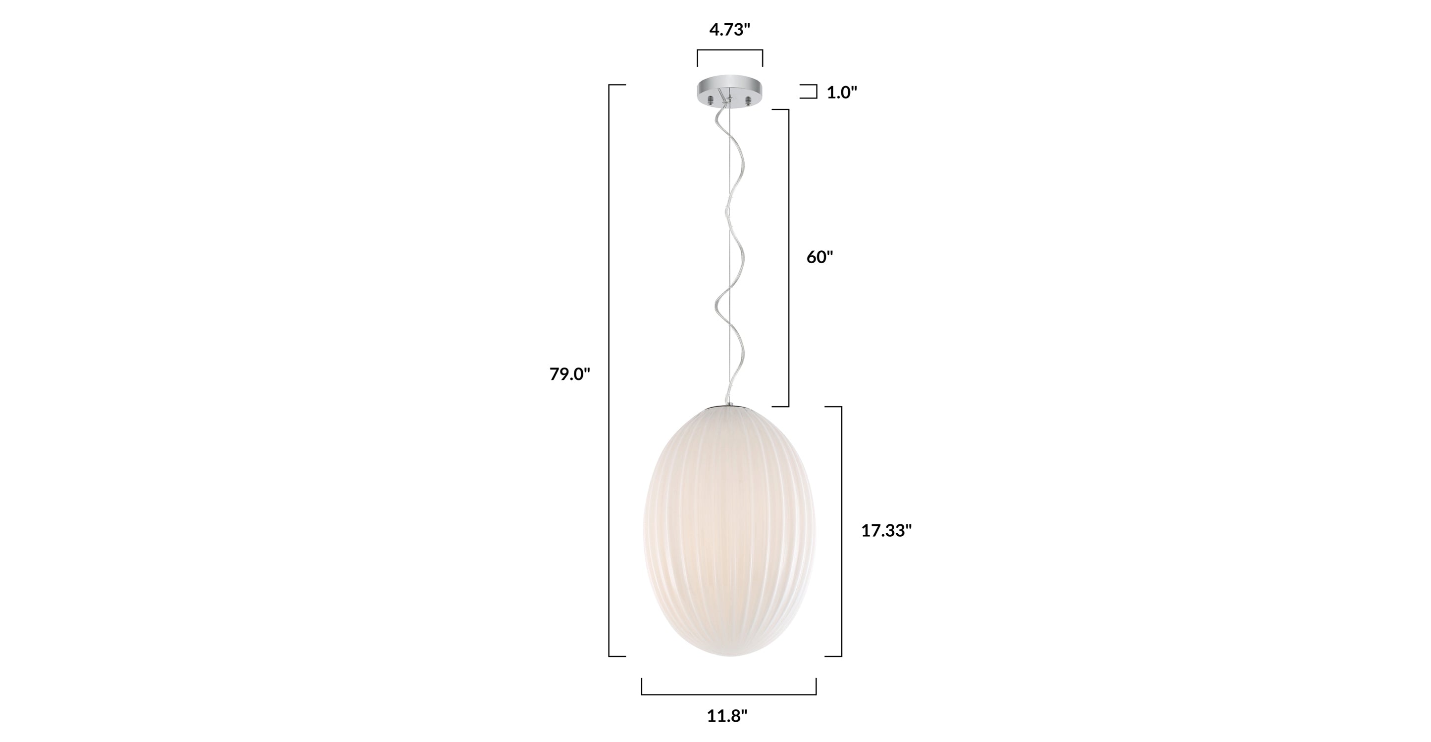 Opal 12 Glass Pendant Light - Elegant White Frosted Glass Shade for Dining Room, Kitchen Island & Bedroom Lighting