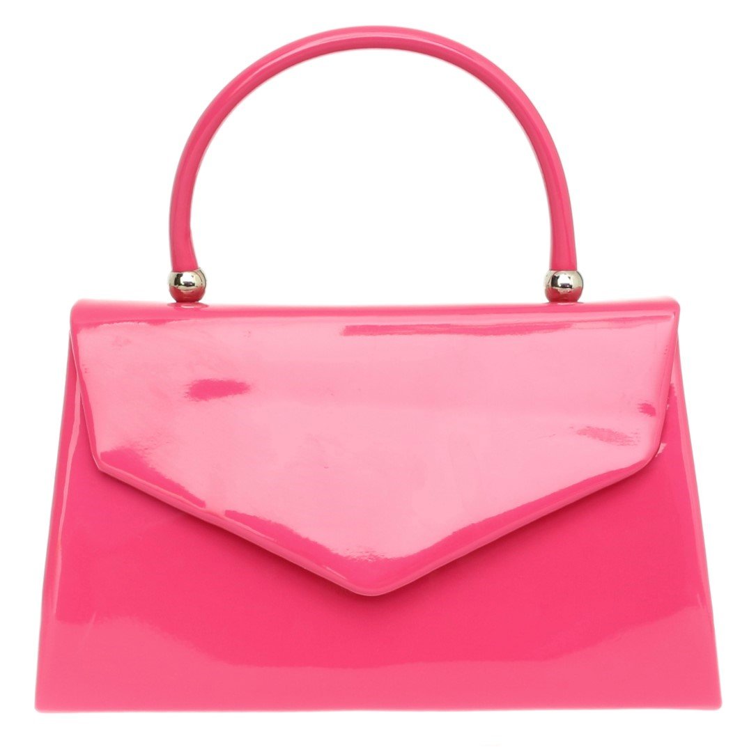 Stylish Patent Leather Clutch Bag for Women - Small Hard Case Evening Purse - Perfect for Parties, Weddings & Formal Events