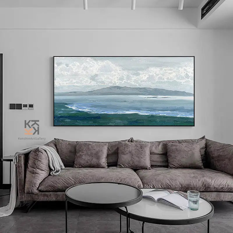 Ocean and Sky Painting #OS 022 - Stunning Seascape Wall Art for Home & Office Decor - Perfect for Living Room, Bedroom or Beach House