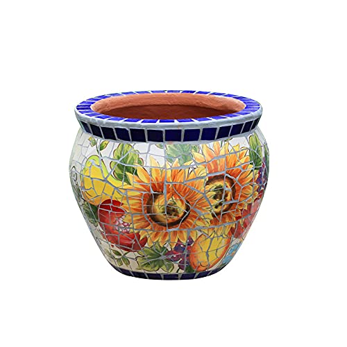 **Wholesale Ceramic Flower Pots - Hand-Painted Mosaic Bonsai Planters for Indoor & Outdoor Gardens - Large Decorative Plant Containers for Succulents, Herbs, and Houseplants**    *(Perfect for Home Decor, Balcony Gardens, Office Plants, and Gift Ideas)*
