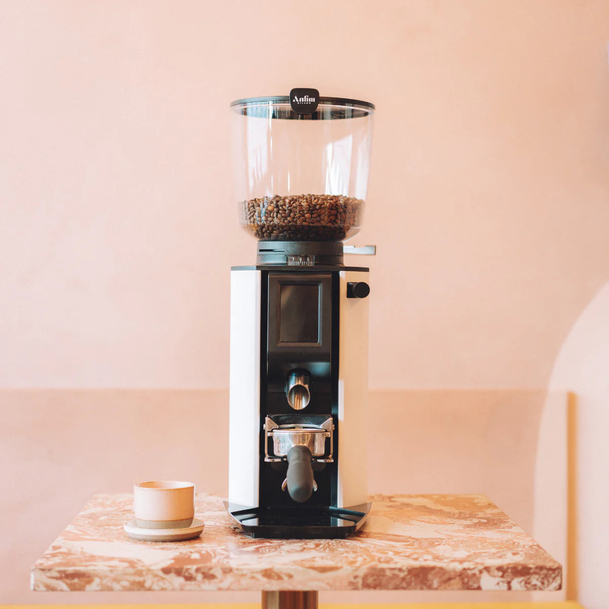 Anfim Alba Espresso Grinder - Premium Commercial Coffee Grinder for Home & Cafe Use | Perfect for Espresso, Latte & Cappuccino | Durable Stainless Steel Construction
