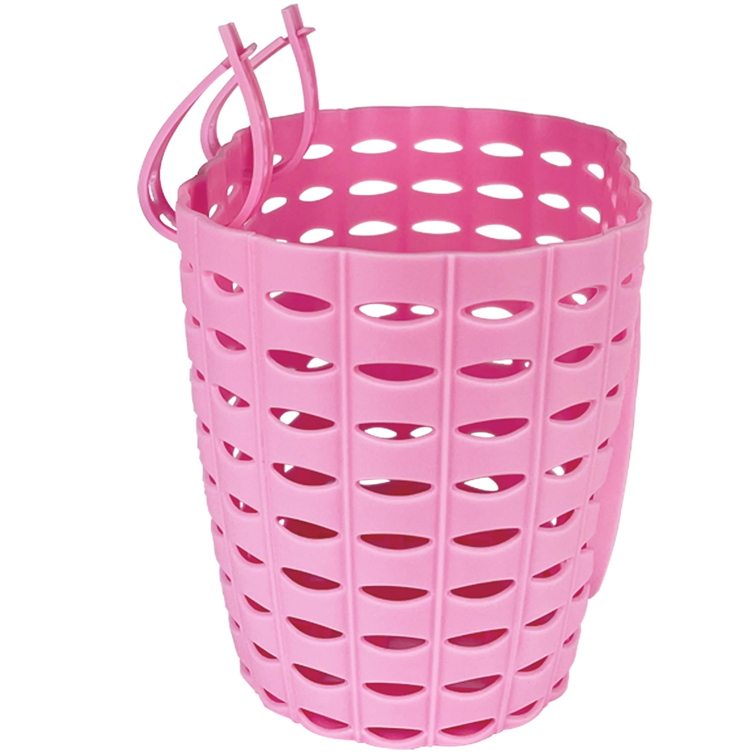 **Pink Bike Basket for Girls - Adjustable Front Handlebar Bicycle Basket for Kids, Toddlers & Baby Girls - Durable Plastic Tricycle Basket - Perfect for School, Picnics & Outdoor Rides**