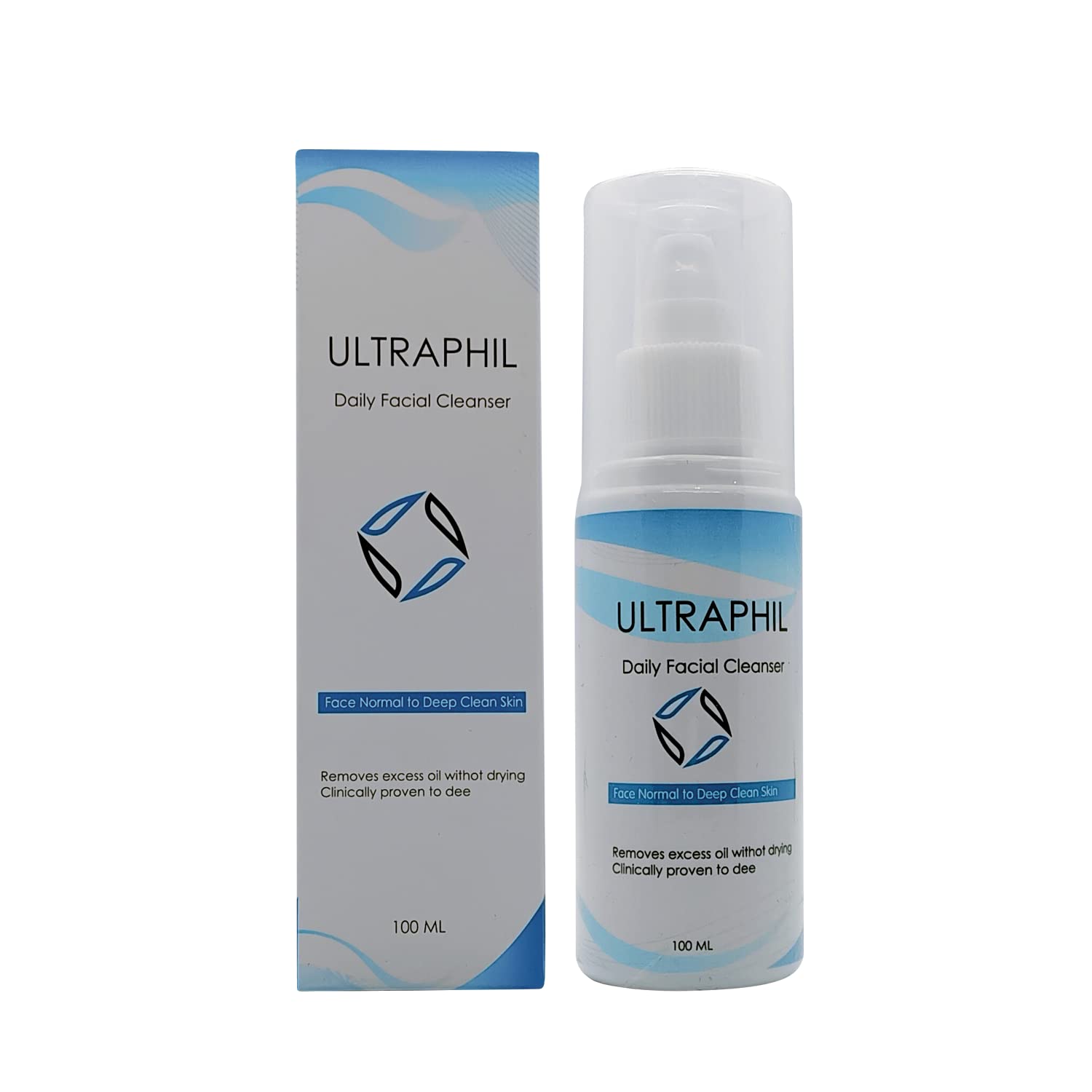 Ultraphil Gentle Hydrating Daily Face Wash with Panthenol - 100ml Pump Bottle for Normal to Oily Skin | Men & Women | Deep Cleansing & Moisturizing | Perfect for Morning & Night Skincare Routine