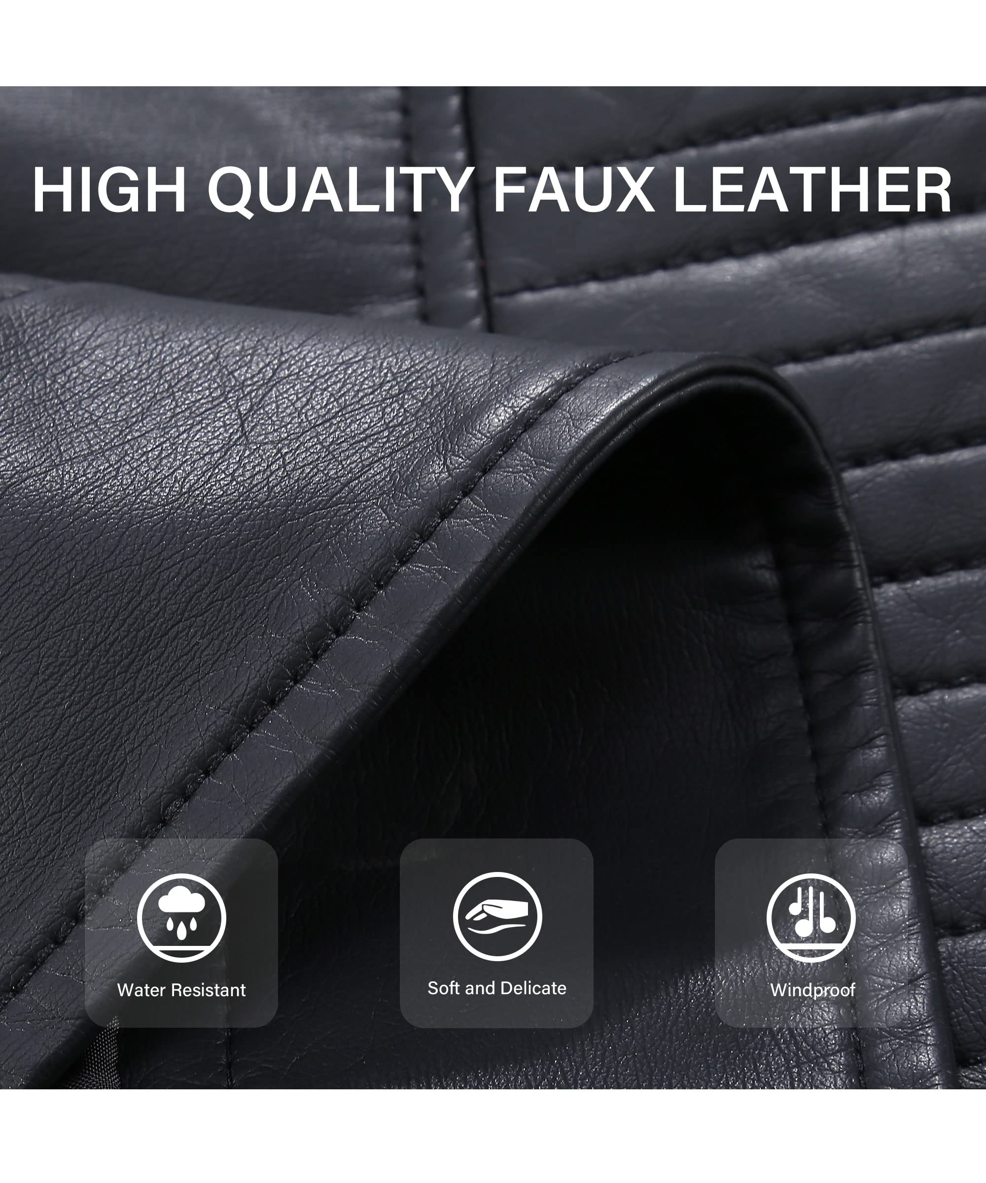 Bellivera Women's Faux Leather Jacket - Lightweight Motorcycle Coat | Trendy Spring 2025 Fashion | Perfect for Casual Outings, Biker Looks & Everyday Wear