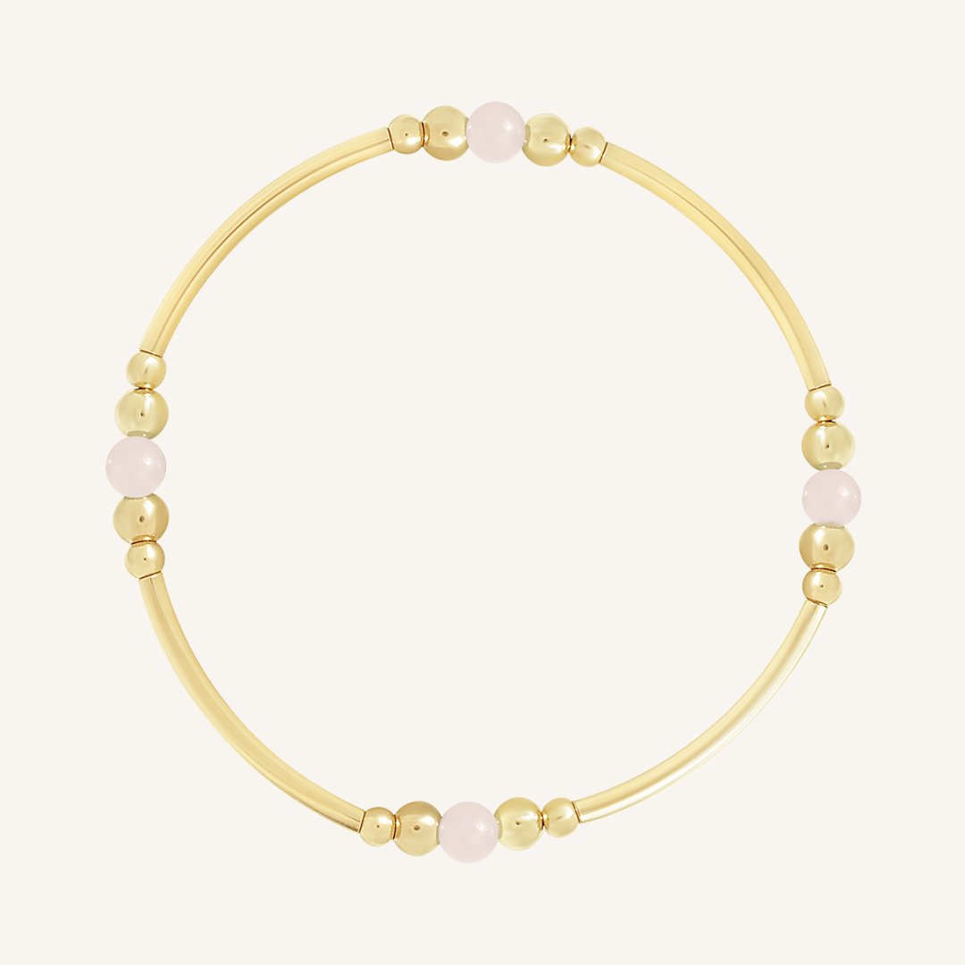 Rose Quartz Ava Bracelet - Natural Stone of Love & Healing Energy | Perfect for Meditation, Yoga & Spiritual Gifts