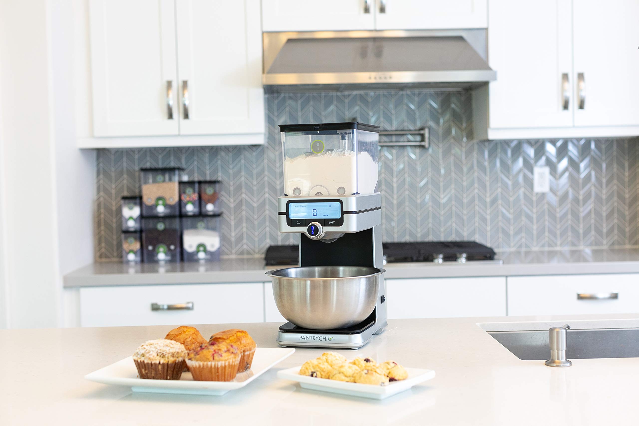 Smart Storage System Starter Kit - Automatic Measuring & Dispensing with Digital Scale Accuracy - Kitchen & Pantry Organization for Spices, Grains & Dry Food Storage - Perfect for Home Chefs & Meal Prep
