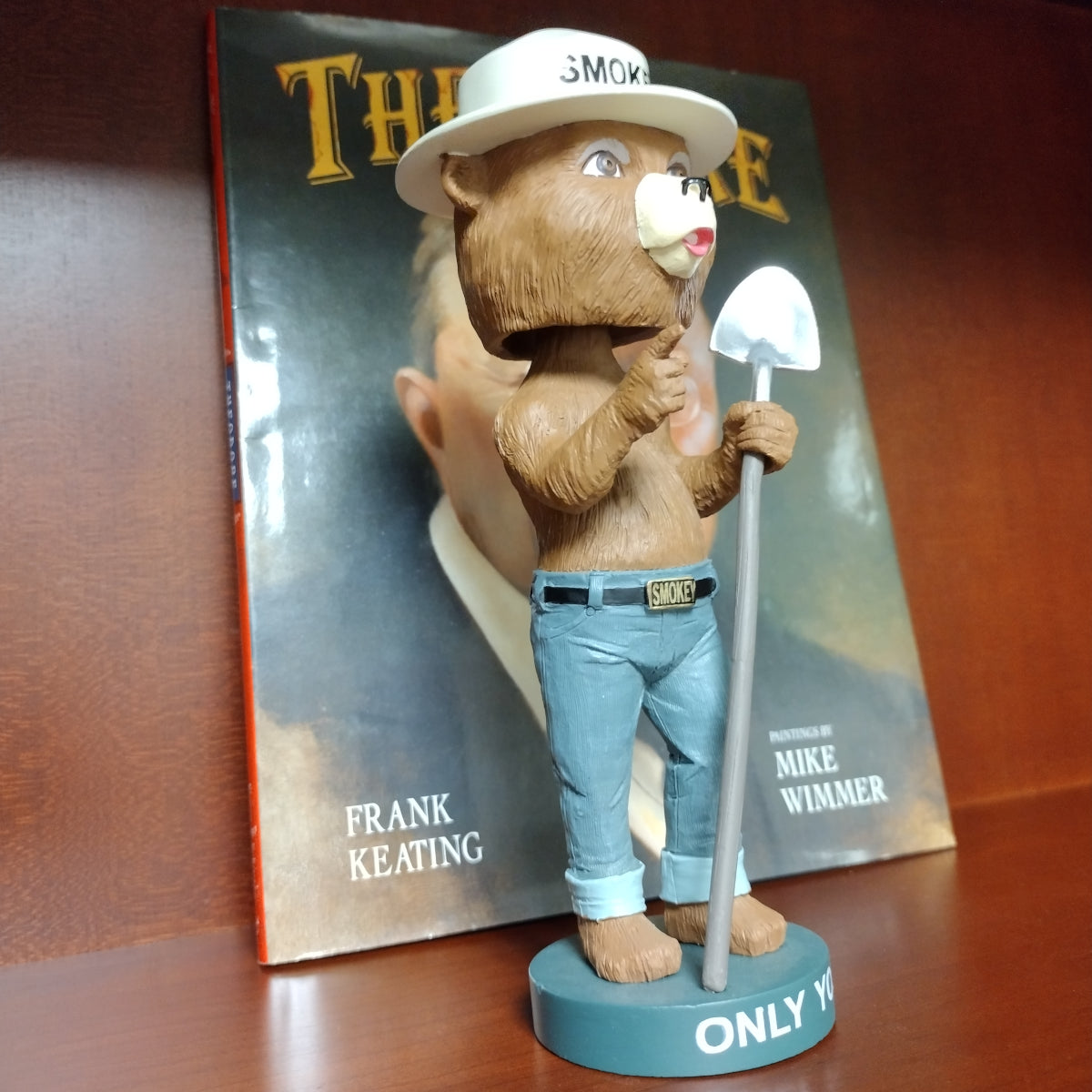 Smokey Bear 'Only You' Bobblehead - Collectible Figurine for Forest Fire Prevention Awareness | Perfect for Office Desk, Home Decor, and Gift Giving
