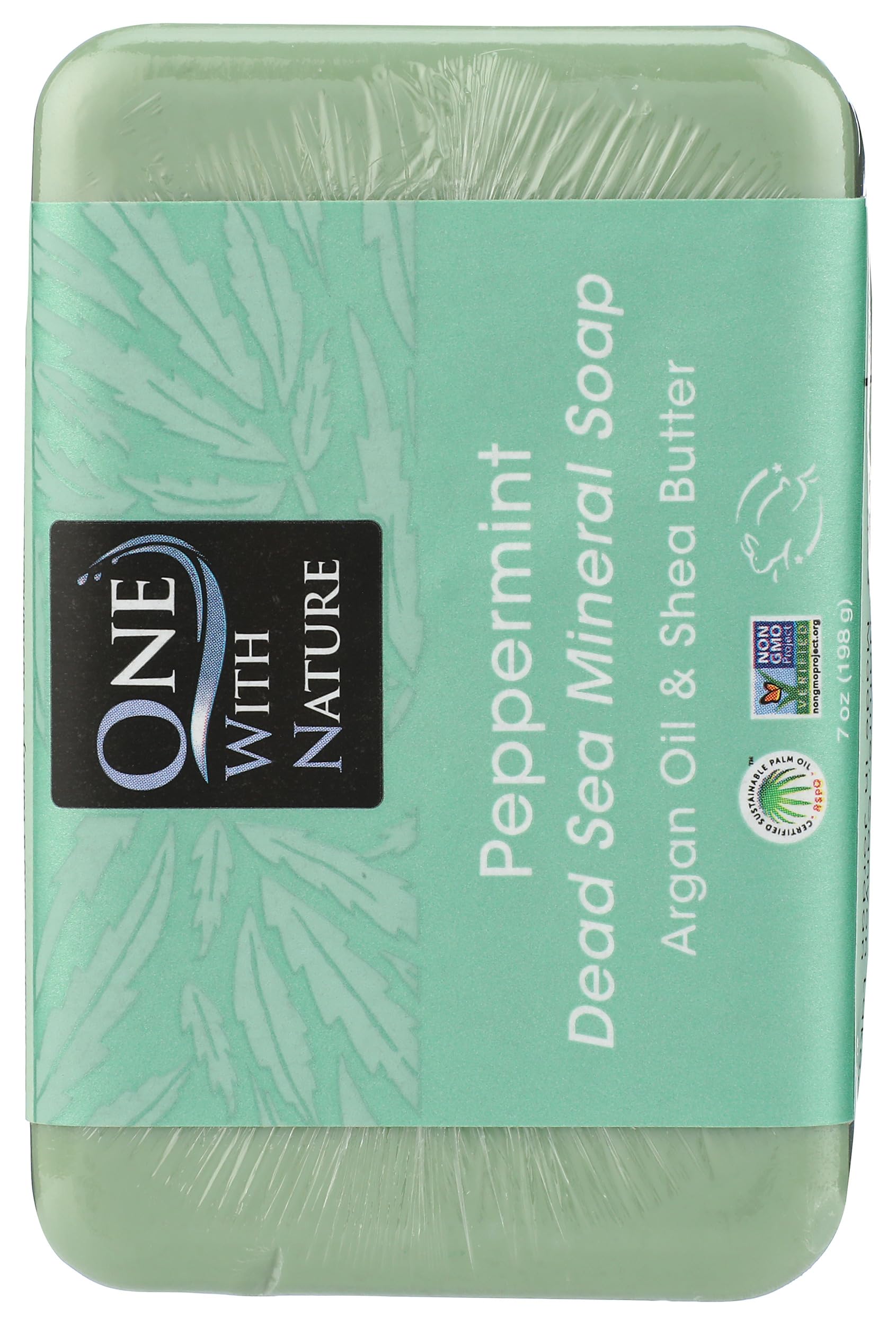 ONE WITH NATURE Dead Sea Hemp Bar Soap - 7 oz, Natural & Moisturizing for Dry Skin - Perfect for Shower, Bath & Spa Relaxation