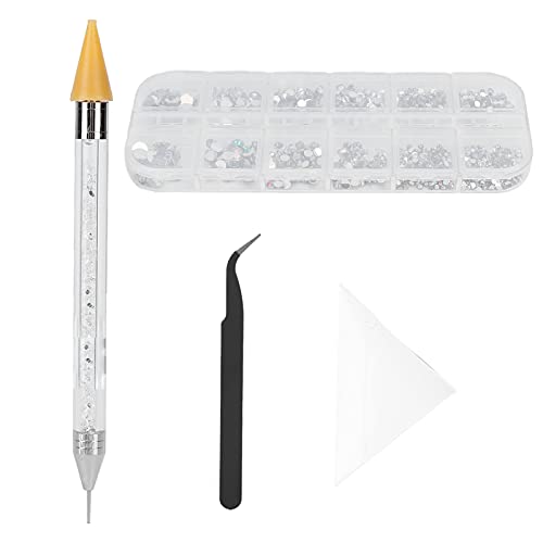 A K Homes - Premium Nail Art Rhinestones Kit for Nail Decoration, 3D Nail Gems for Manicure, Nail Glitter Stones for Acrylic & Gel Nails - Perfect for DIY Nail Art, Salon Use & Gift for Women