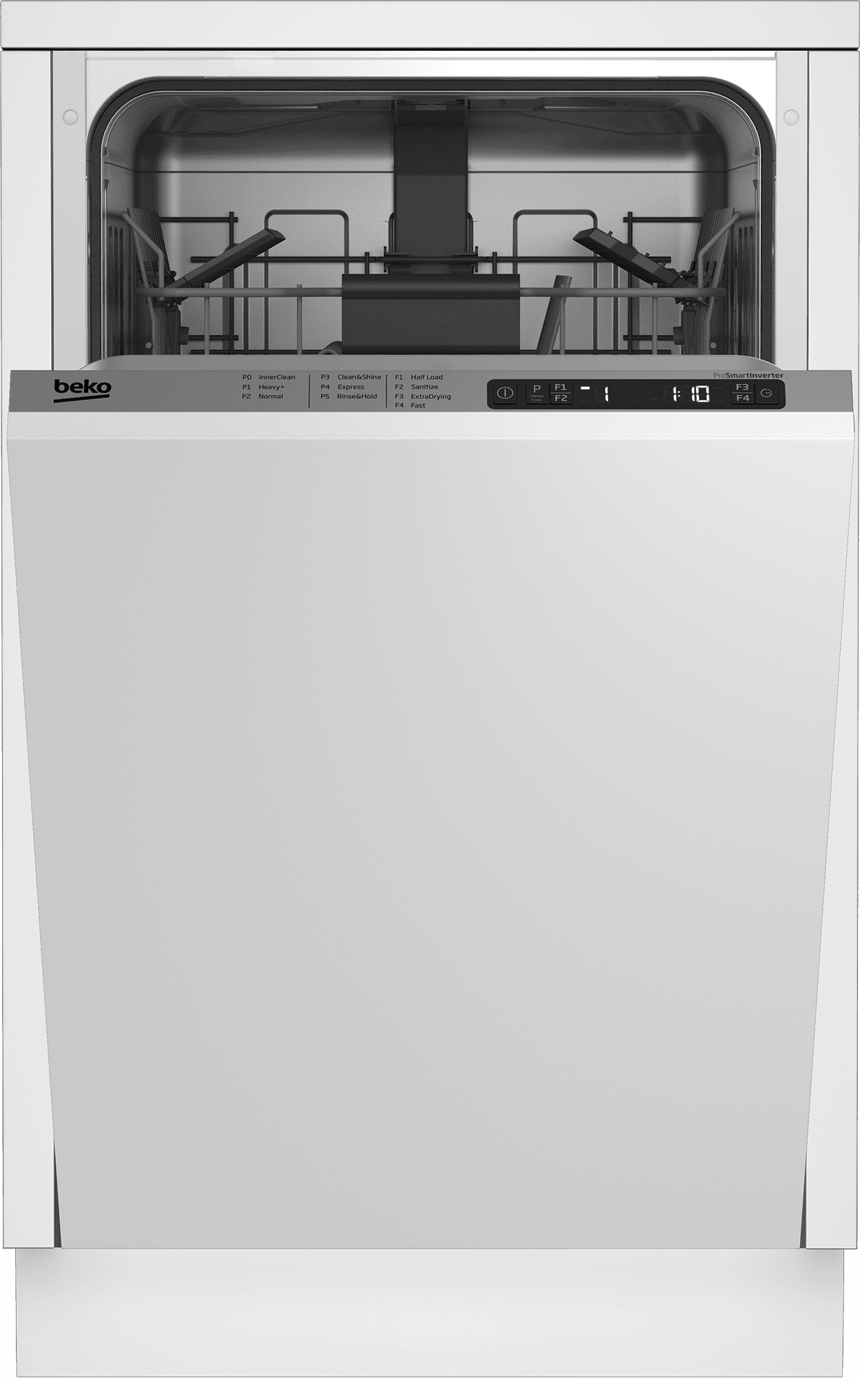 Beko DIS25842 Slim Built-In Dishwasher - 8 Place Settings, 48 dB Quiet Operation, Fully Integrated Panel Ready - Perfect for Small Kitchens & Apartments