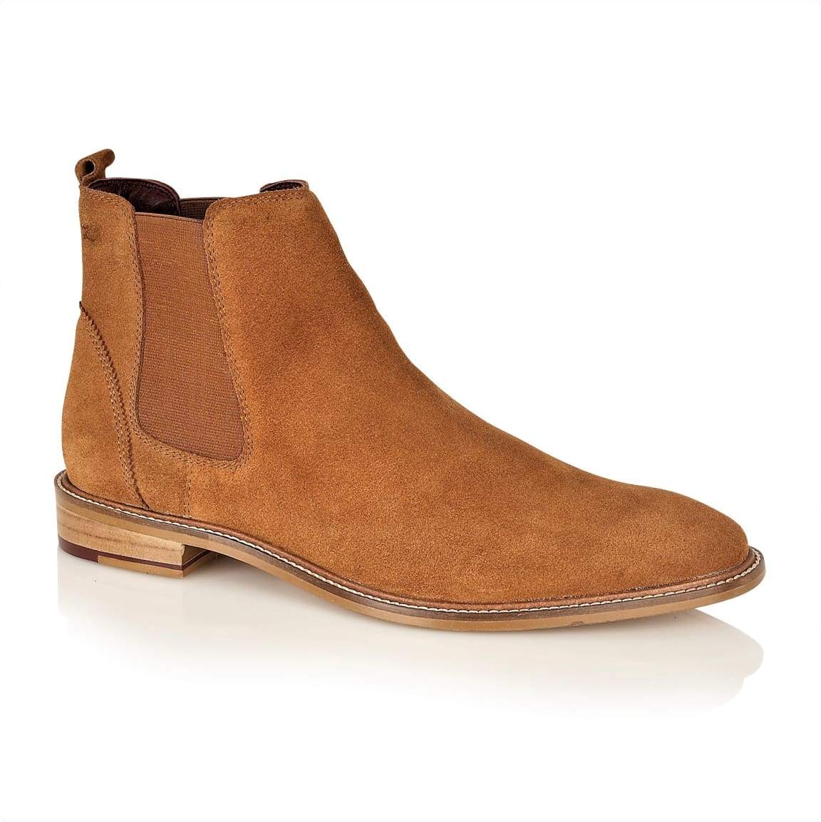 Premium Men's Tan Suede Chelsea Boots - Brogues Hamilton Style for Casual & Formal Wear - Perfect for Office, Dating & Outdoor Activities