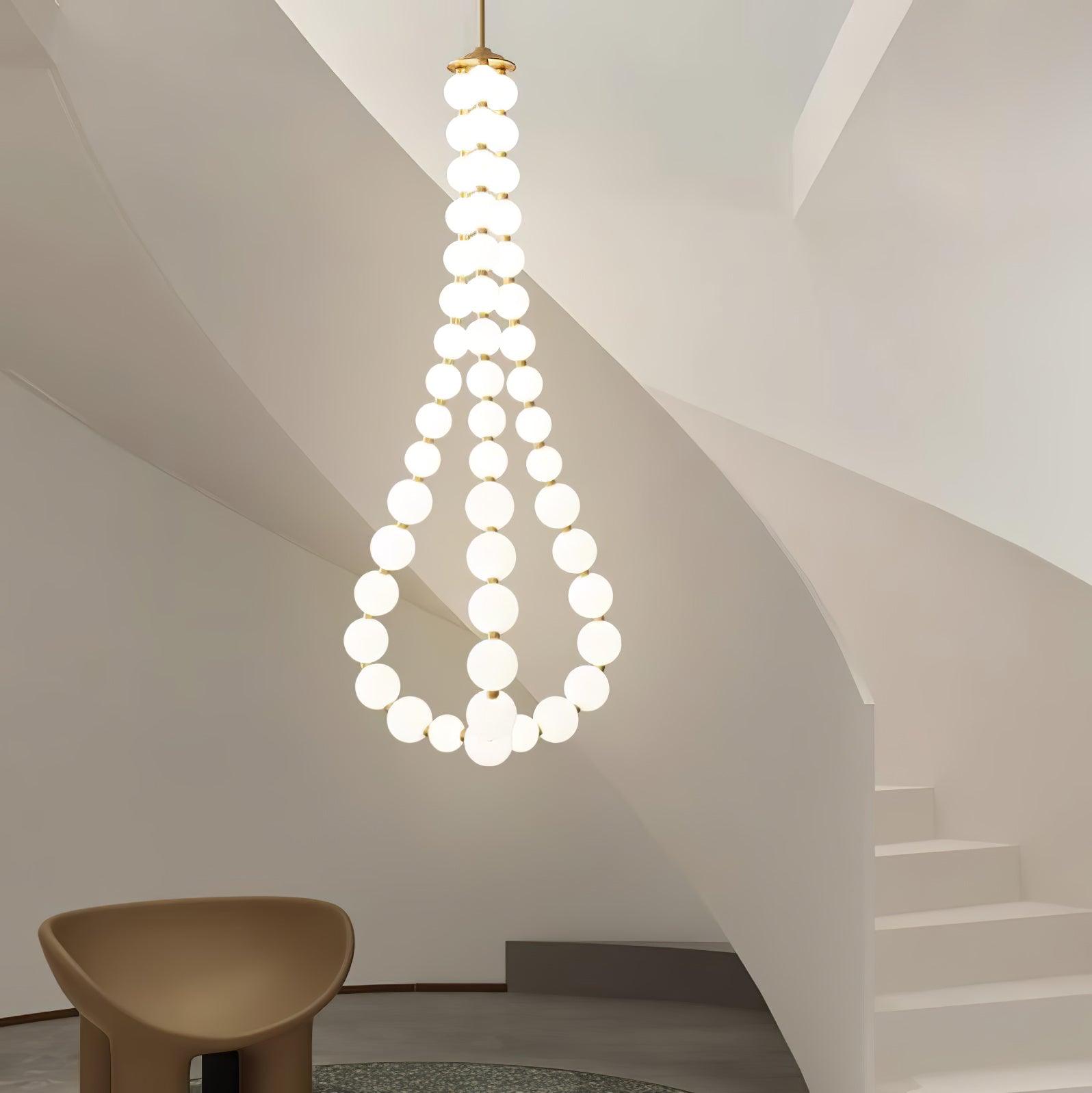 Elegant Acrylic Pearl Chandelier Necklace for Women - Perfect for Weddings, Parties & Evening Events
