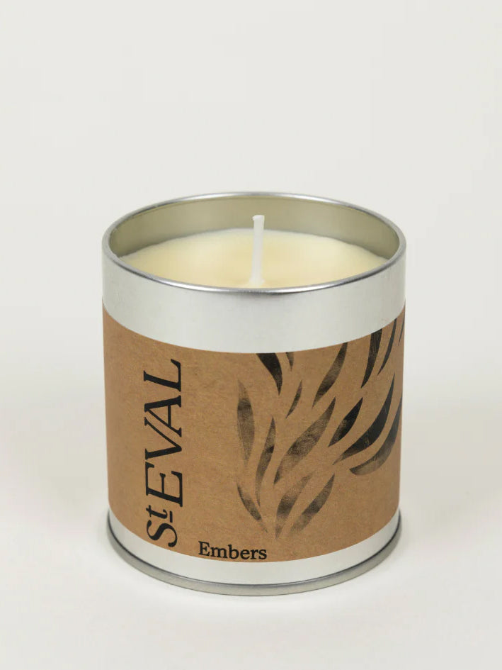 St. Eval Embers Scented Candle in Tin - Handmade Soy Wax Candle for Home, Relaxation & Aromatherapy