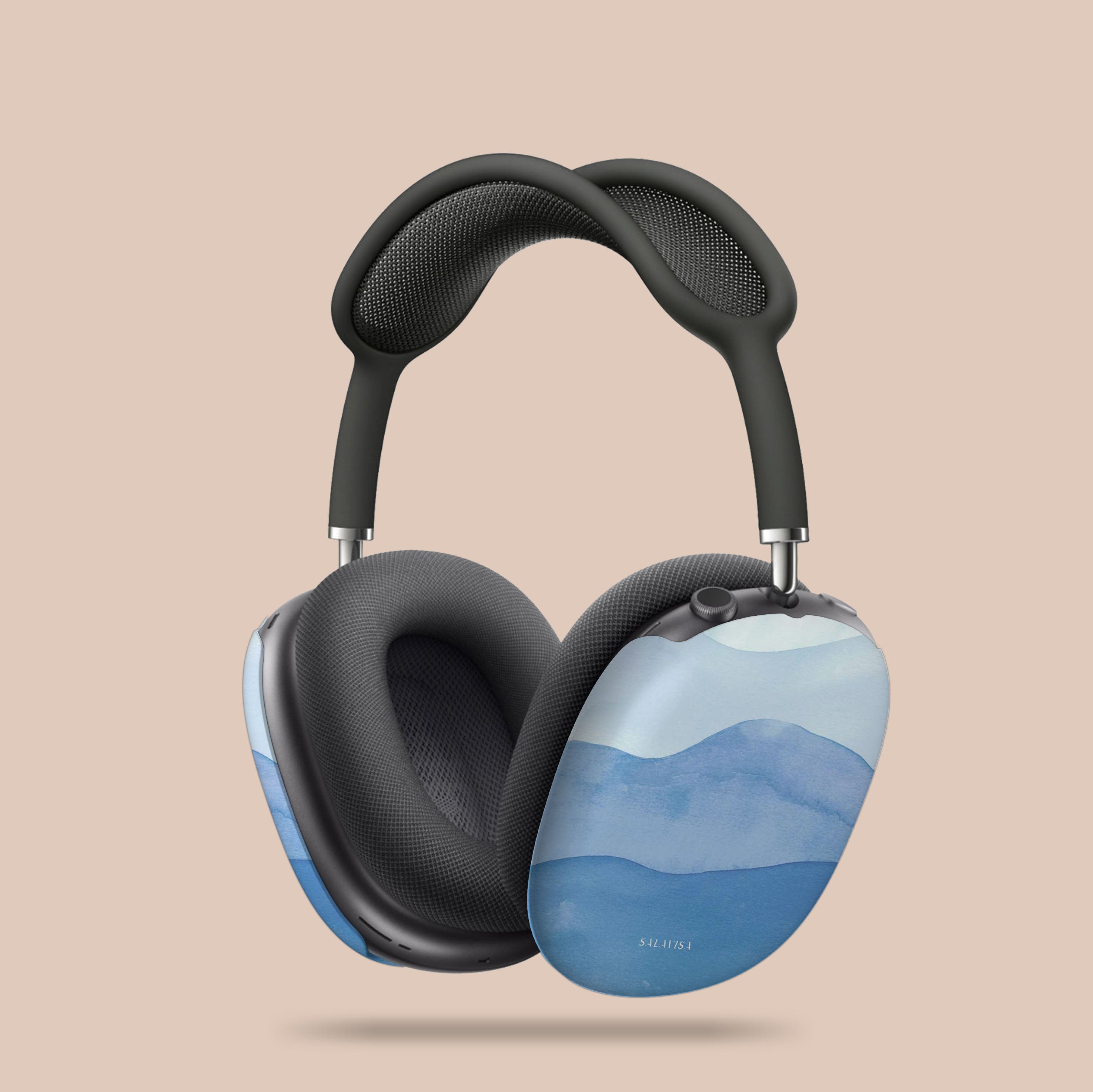 Premium Ocean Blue Watercolor AirPods Max Case - Durable Protective Cover for Apple AirPods Max Headphones - Perfect for Travel, Workouts & Everyday Use