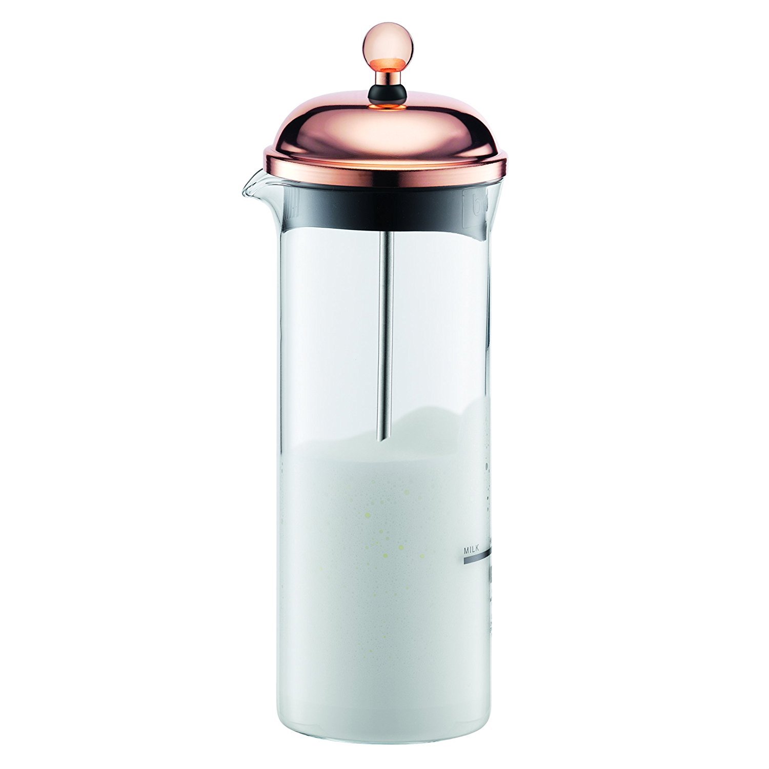 Bodum Chambord Classic 5oz Copper Milk Frother - Handheld Whisk for Perfect Cappuccino, Latte & Hot Chocolate at Home