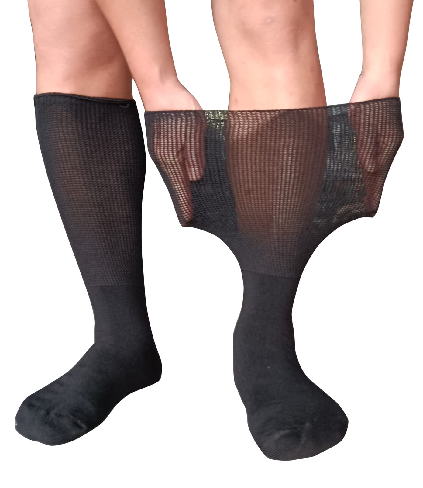 **Extra Wide Diabetic Socks for Swollen Feet & Lymphedema - Non-Binding Hospital Socks for Men & Women - Comfortable Walking Boot & Cast Socks - Ideal for Post-Surgery, Bariatric Care & Daily Comfort**