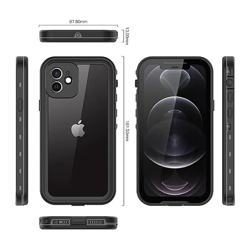 Waterproof iPhone Cases for Apple iPhone 7/8/X/11/12/13/14 Pro Max - Shockproof & Dustproof Protective Cover for Swimming, Hiking & Outdoor Activities