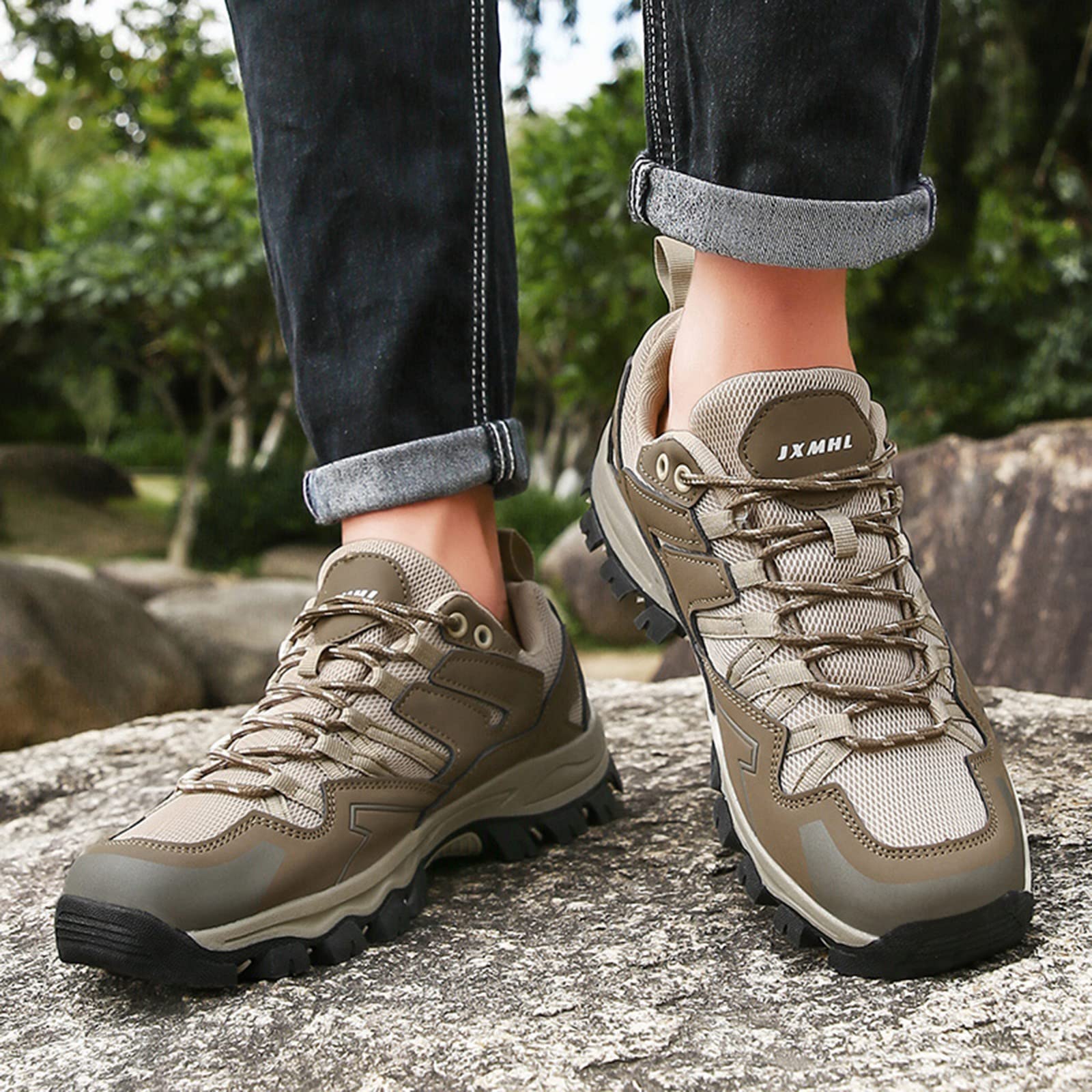 Women's Breathable Non-Slip Waterproof Hiking Shoes - Lightweight Trekking & Walking Shoes for Outdoor Camping, Mountain Climbing & Daily Training | Heel Support & Comfort Design
