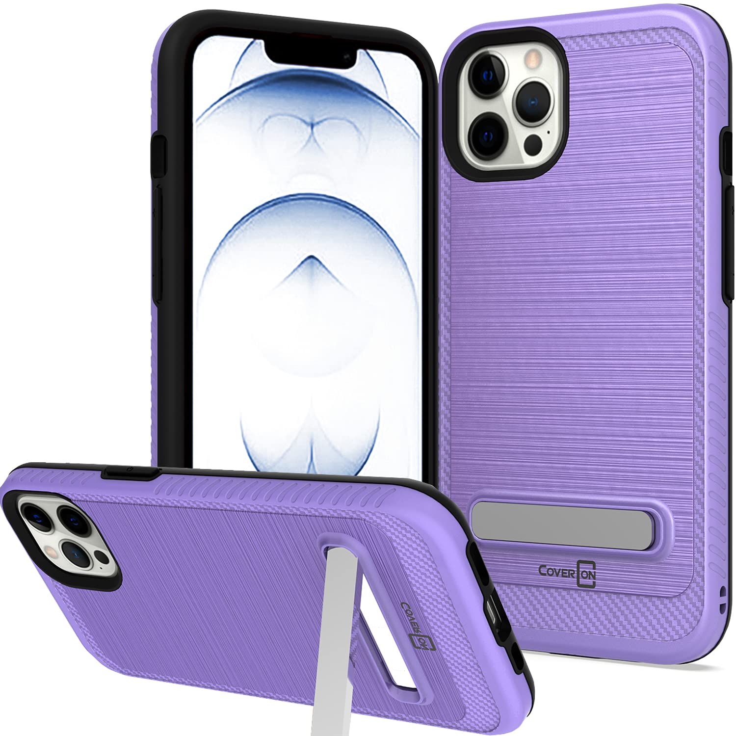 Premium Metal Magnetic Case for Apple iPhone 13 Pro - Shockproof Rugged Protective Cover with Stand (Purple) | Perfect for Work, Travel & Outdoor Adventures