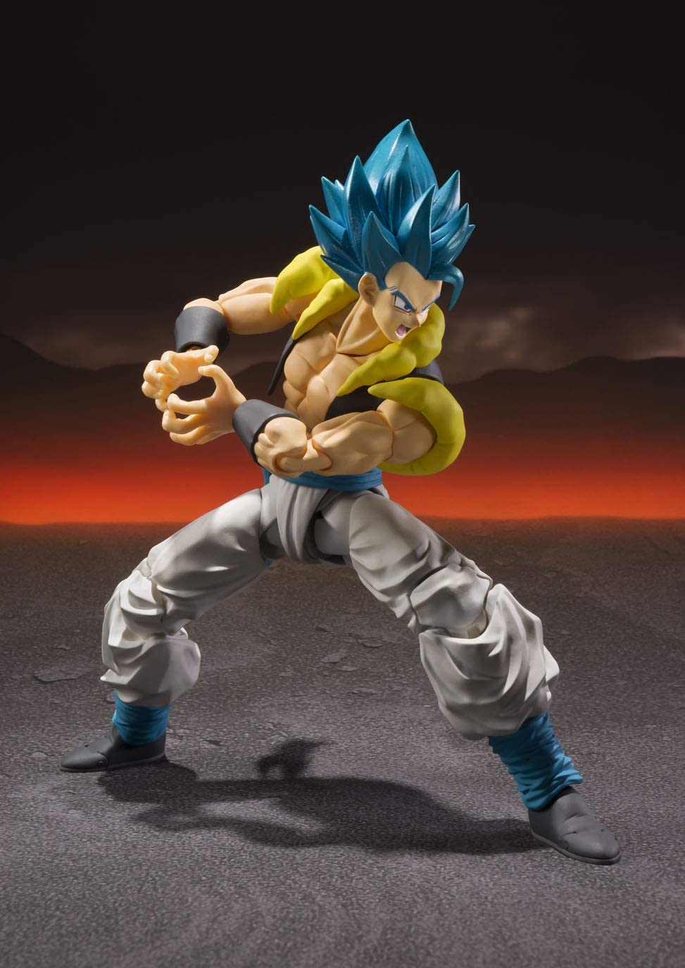 Dragon Ball Super S.H.Figuarts Gogeta Super Saiyan God Super Saiyan 6-Inch Action Figure - Collectible Anime Toy for Display & Battle Scenes