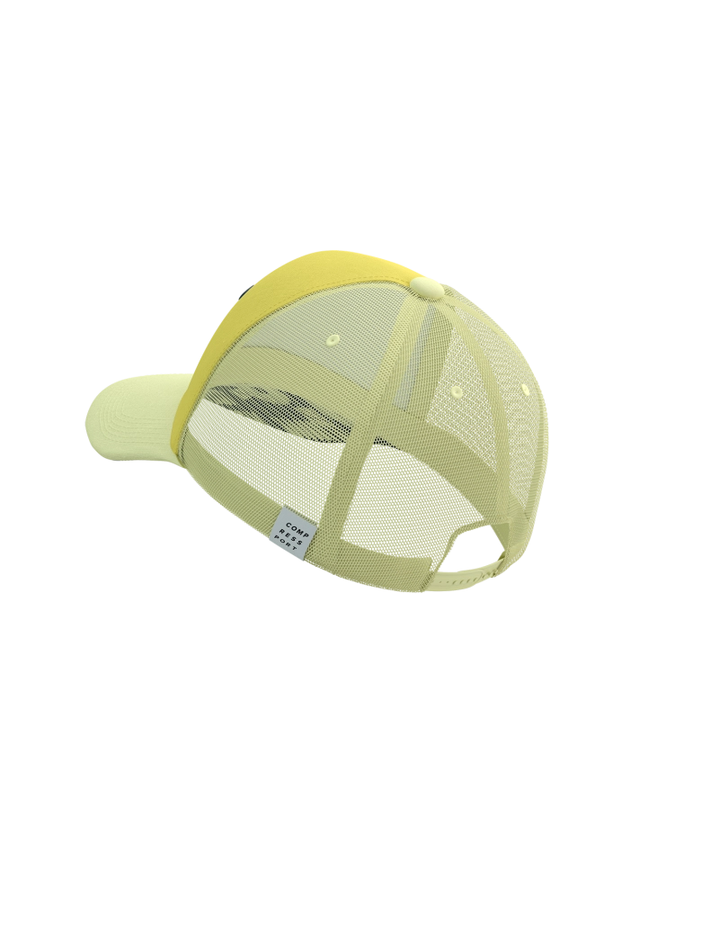 Compressport Unisex Trucker Cap - Maize/Elf Yellow | Lightweight & Breathable Running Hat for Men & Women | Perfect for Outdoor Sports, Hiking & Cycling