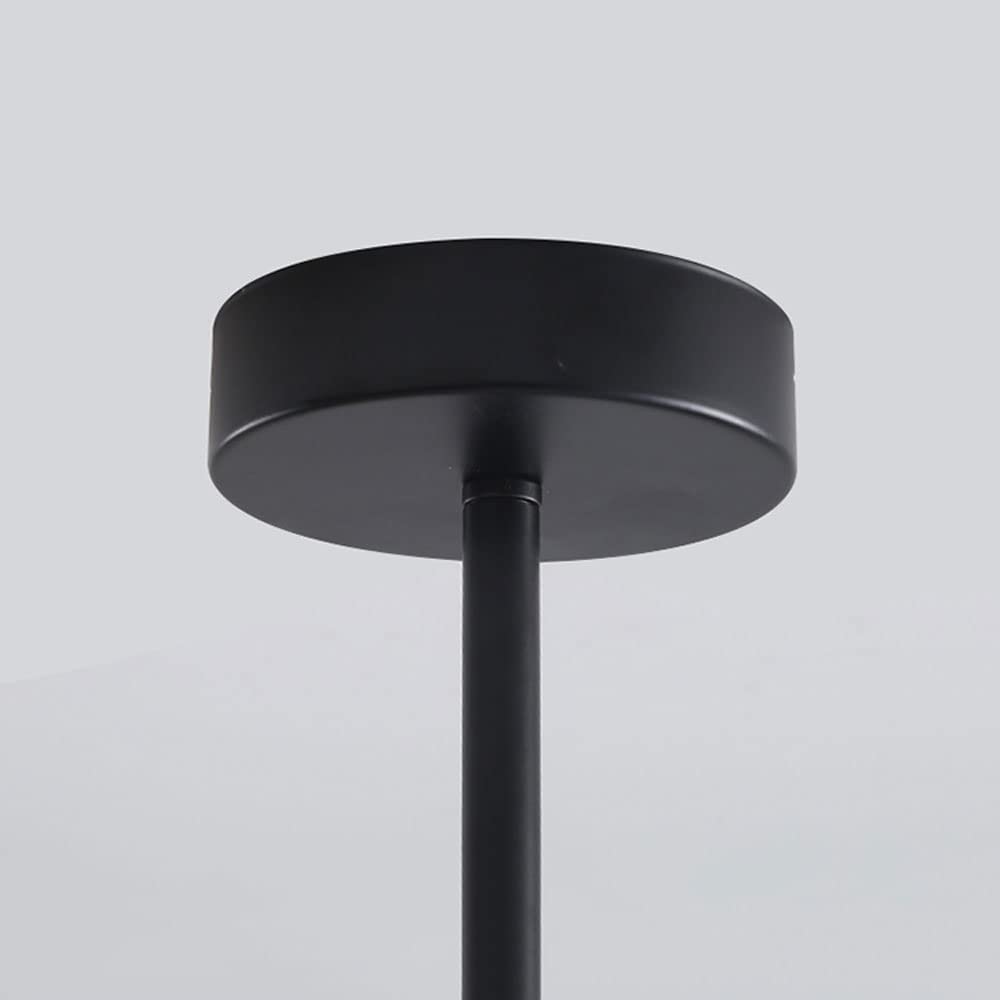 Modern 4-Light Rotating Arm Chandelier - Black & Gold Mid-Century Ceiling Light Fixture | Semi-Flush Mount Pendant Lighting for Bedroom, Foyer & Dining Room